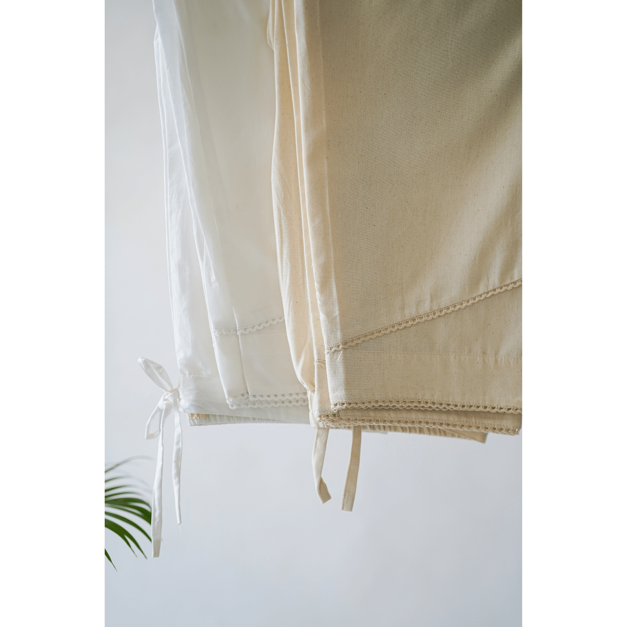 Ayanna Cotton Linen Beige Pants