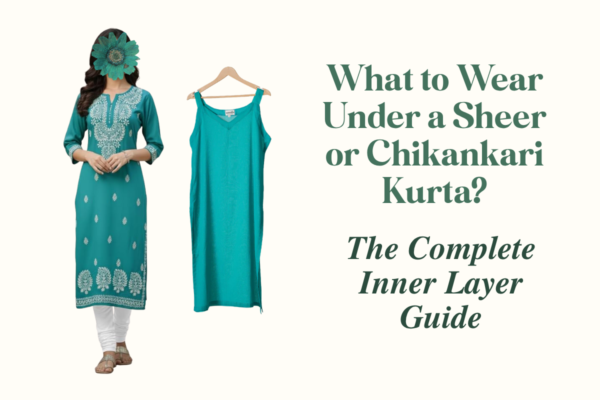 What to Wear Under a Sheer or Chikankari Kurta - The Complete Inner Layer Guide