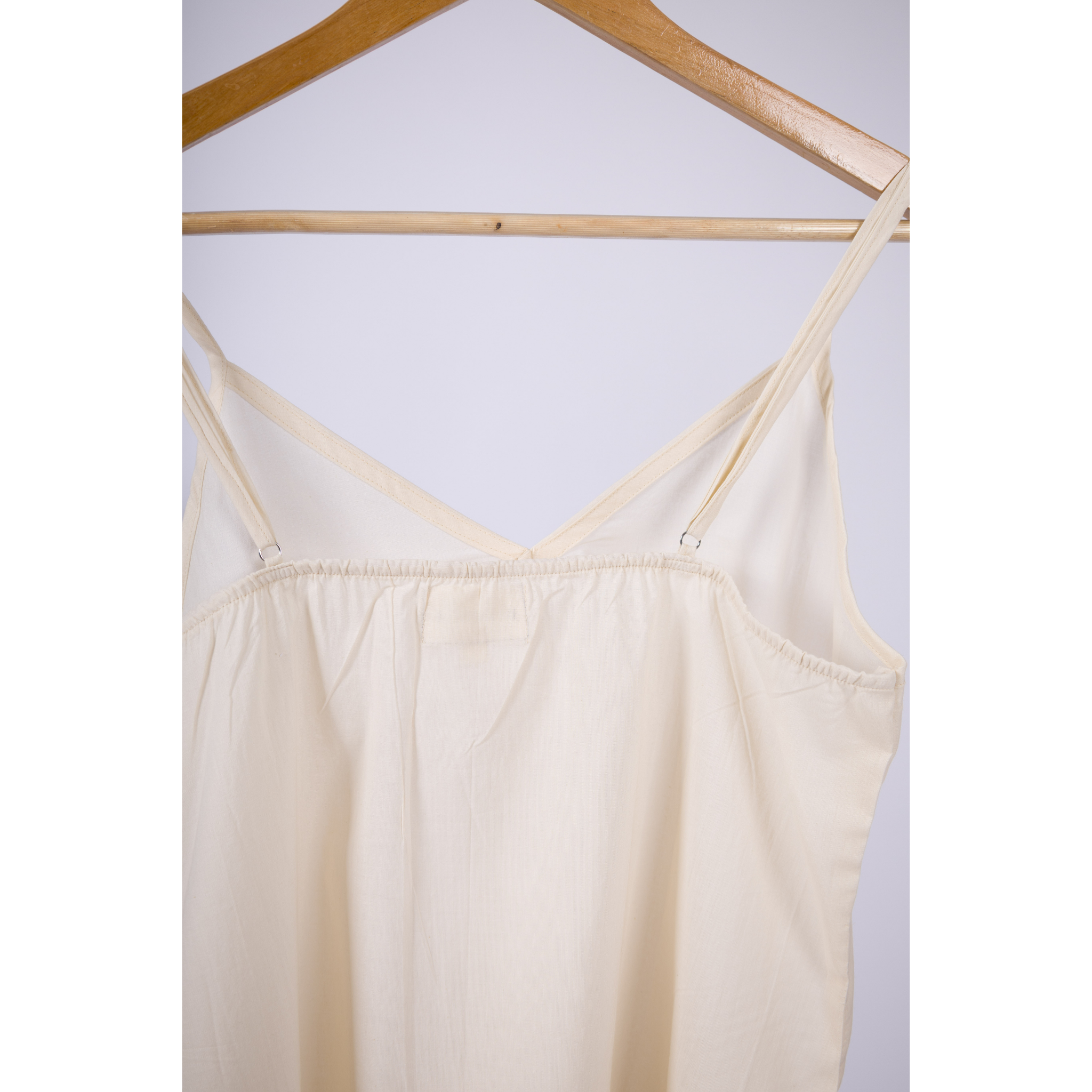 A-Line Ivory Skin Tone Cotton Slip for Dresses