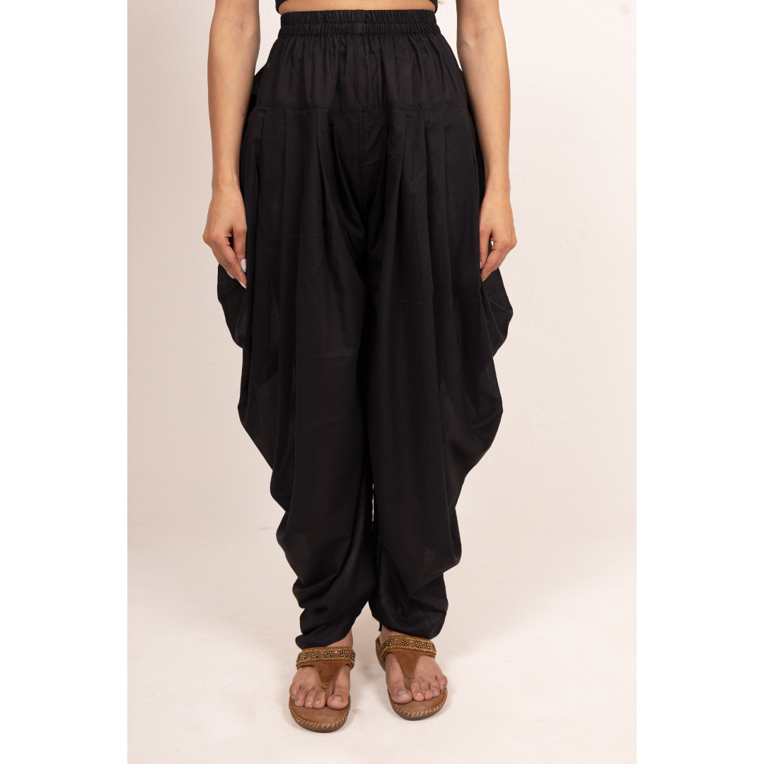 '' Sahaba '' Black Mulmul Dhoti pants