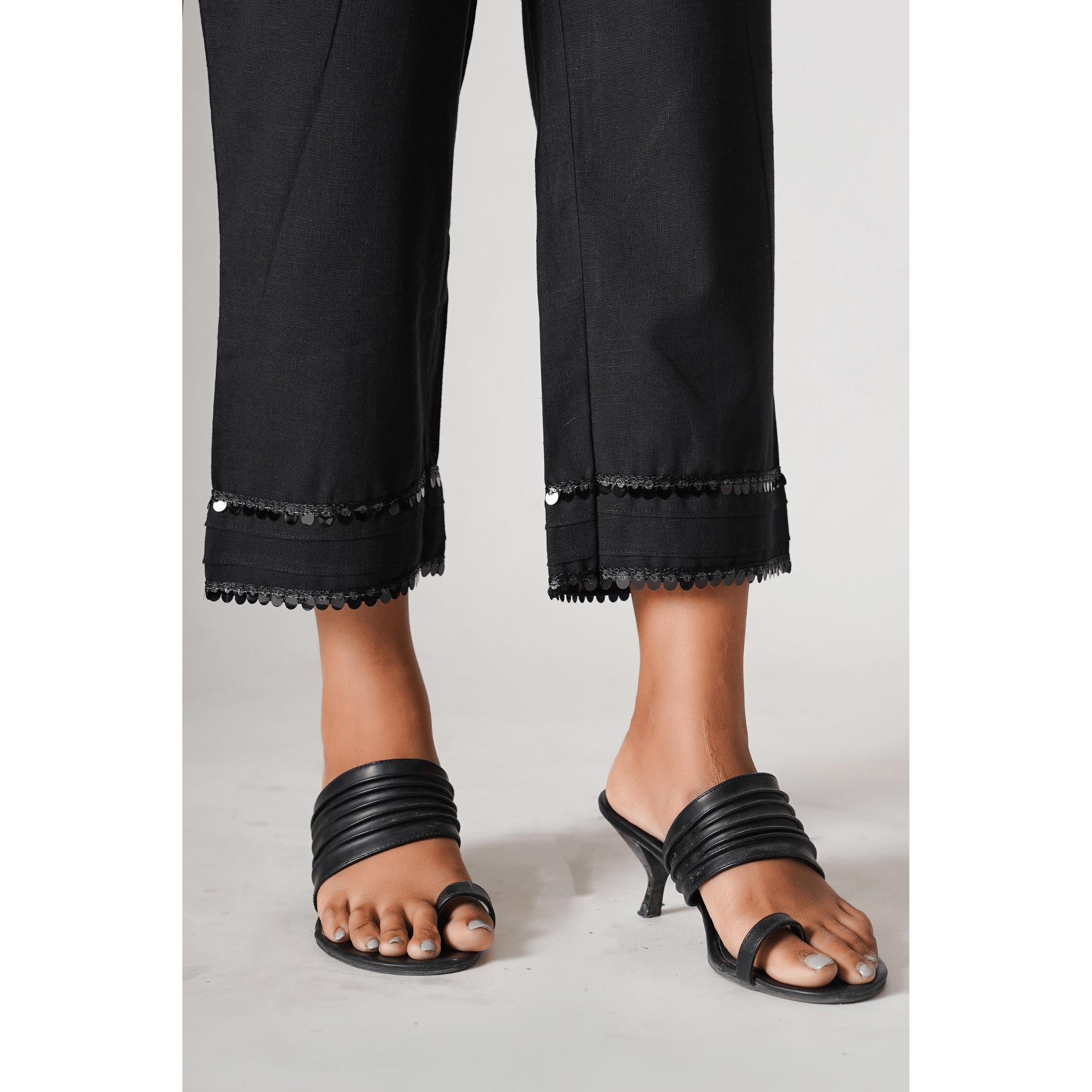 Northern Lights Black Cotton Pants