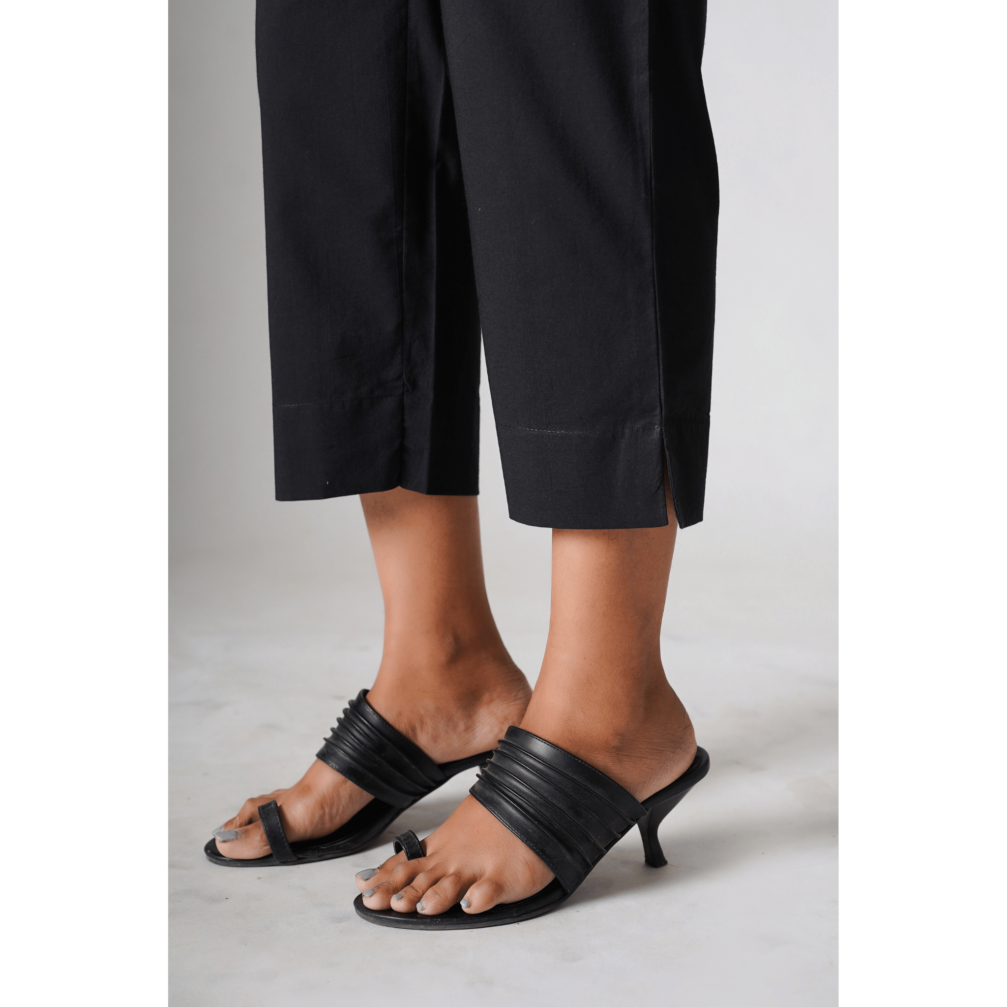 Classic Black Cotton Pants