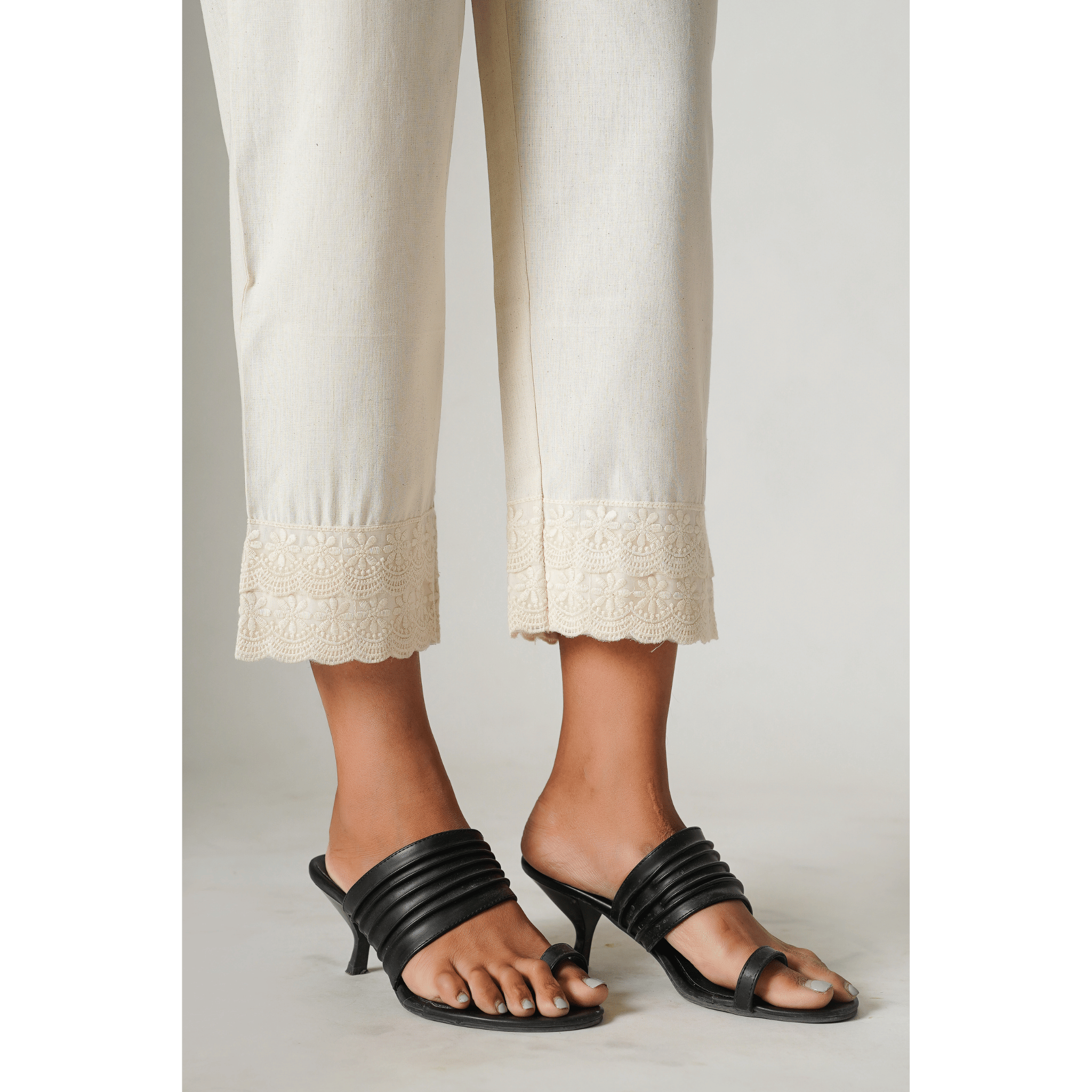 Marigold Cotton- Linen Beige Pants