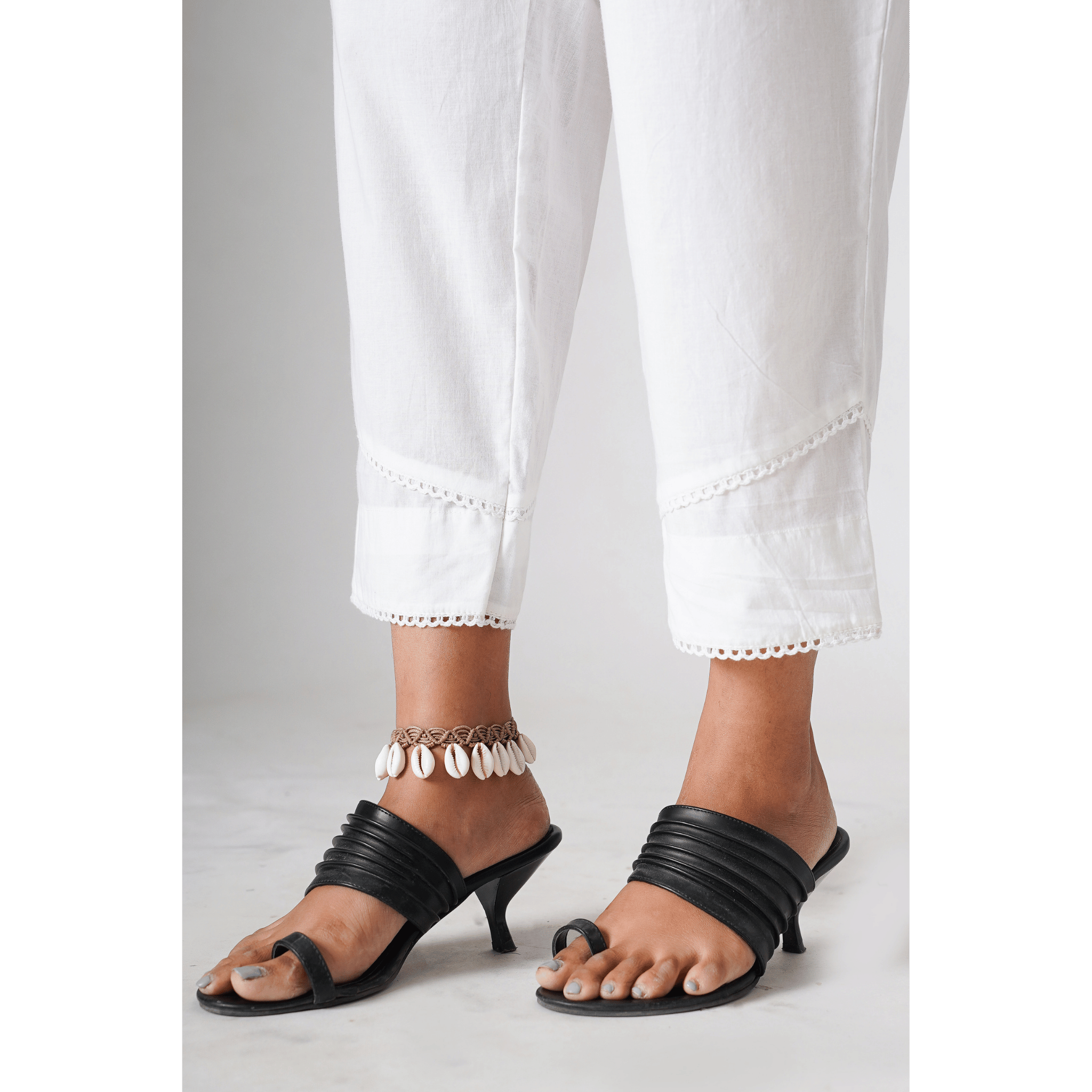 Magnolia White Cotton Pants