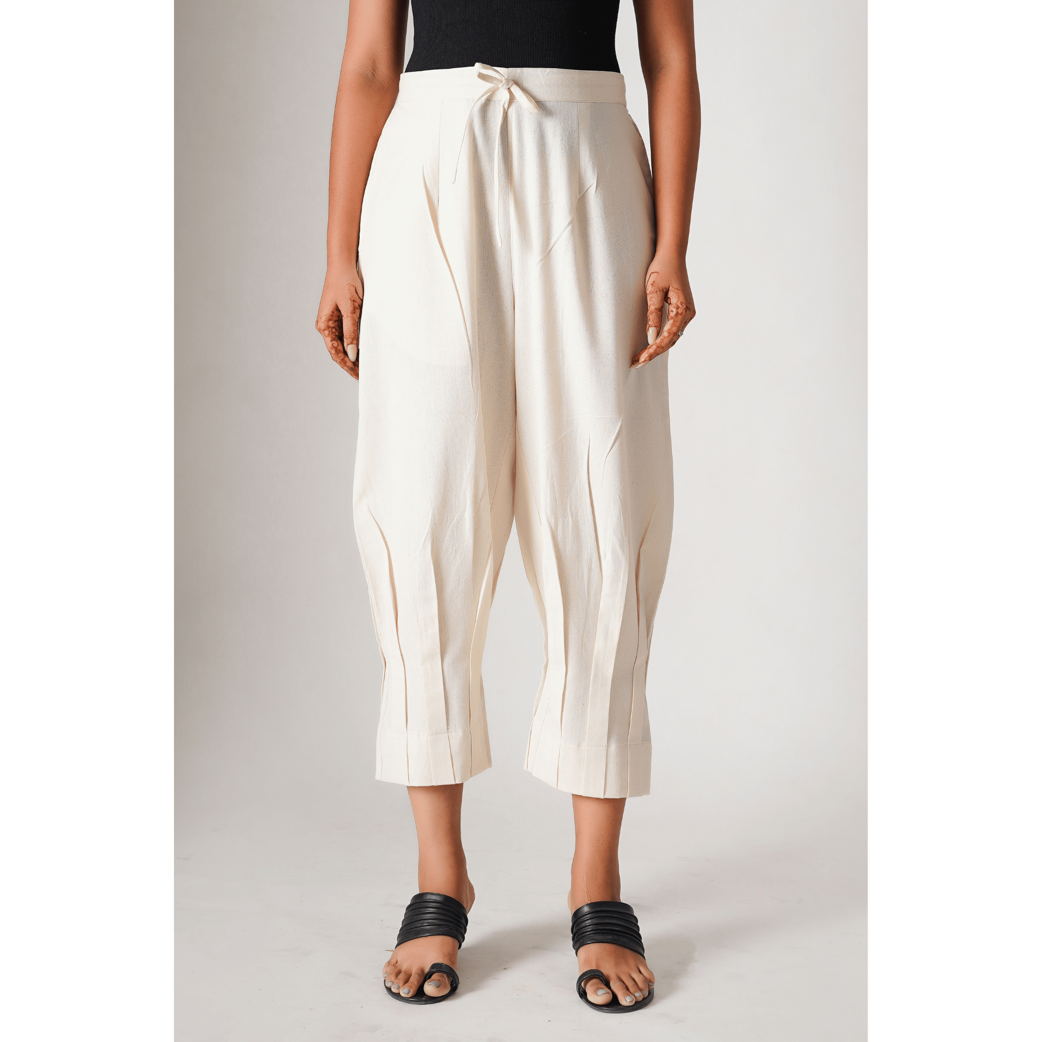 Caramel Cotton Linen -Beige Pants