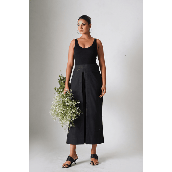 Victoria Black Cotton Linen pants – The Good Artisan