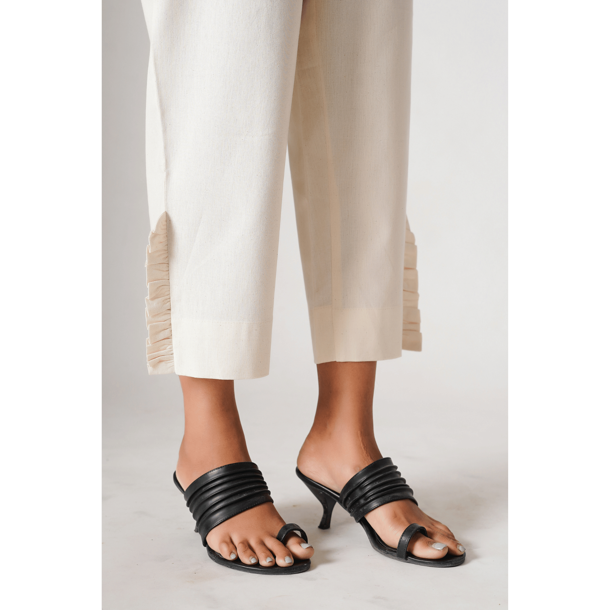 Daffodil Cotton- Linen Beige Pants
