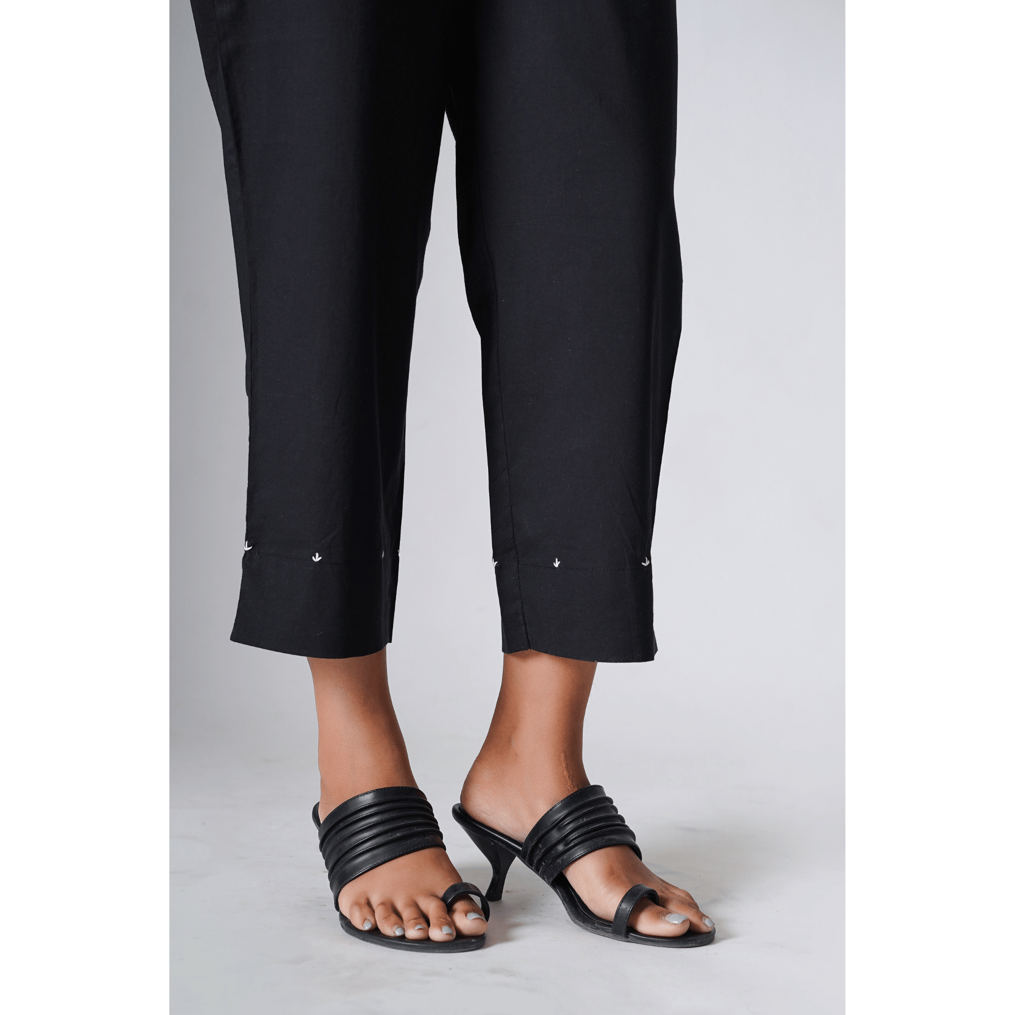 Black Viola Cotton Pants
