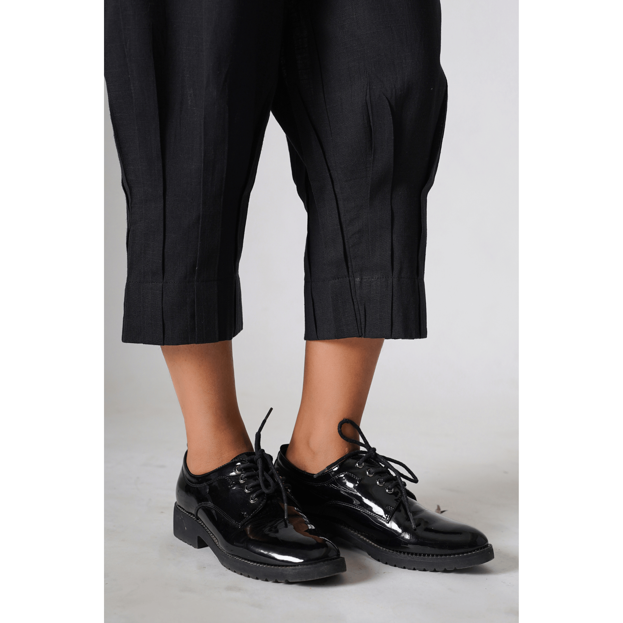 Serendipity Black Cotton- Linen Pants