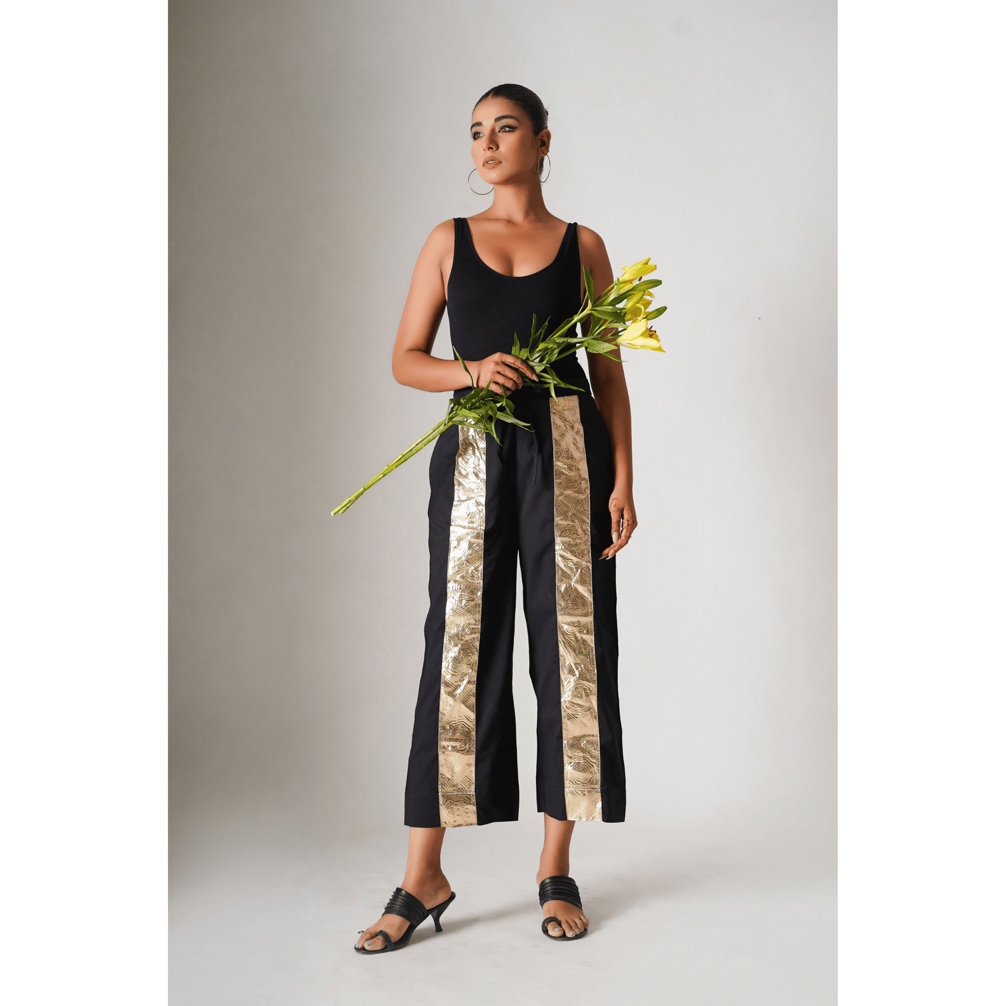 Gliterrati Dubai Black Cotton Pants