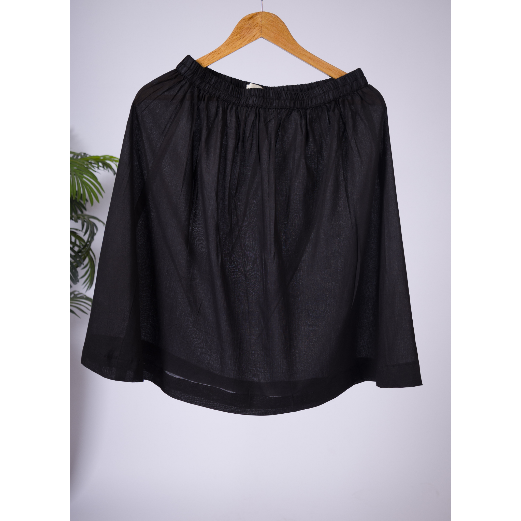 Skirt Slip -100% Cotton Black Skirt Slip