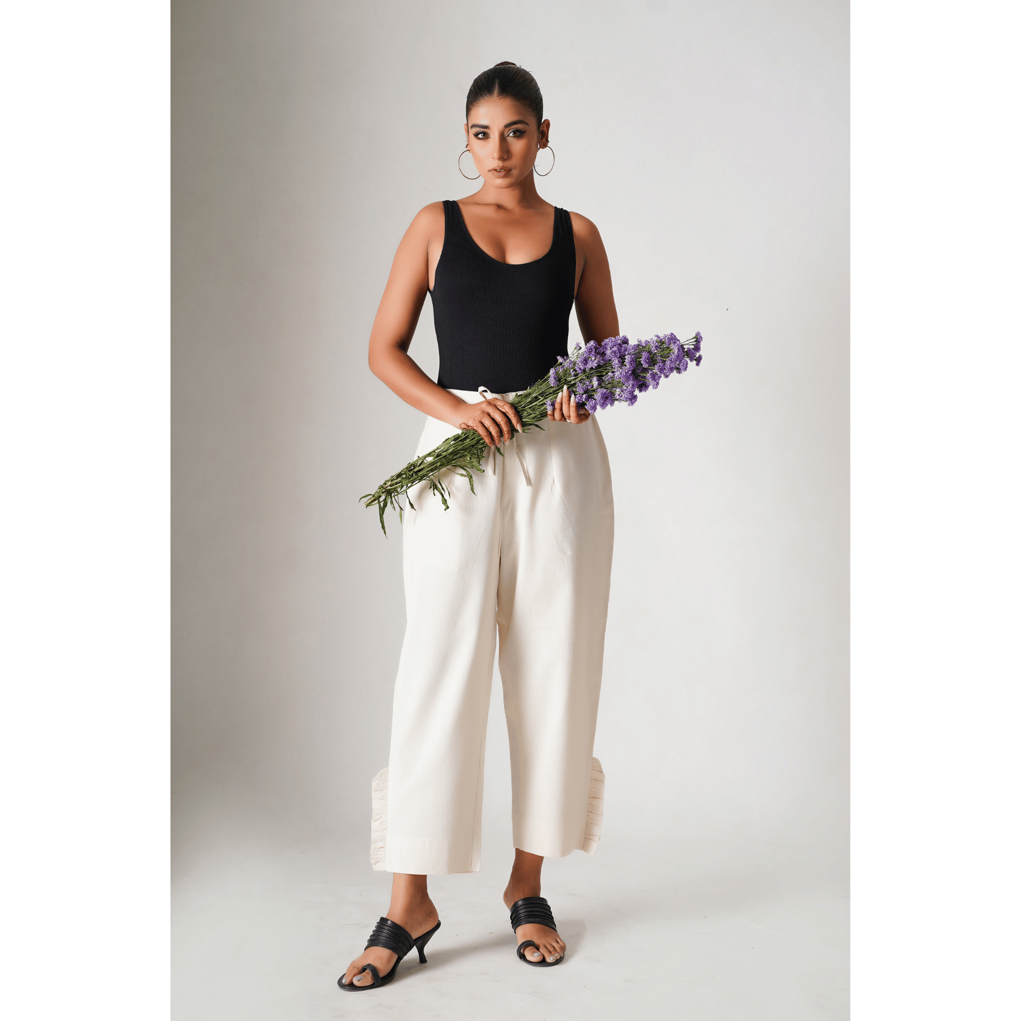 Daffodil Cotton- Linen Beige Pants