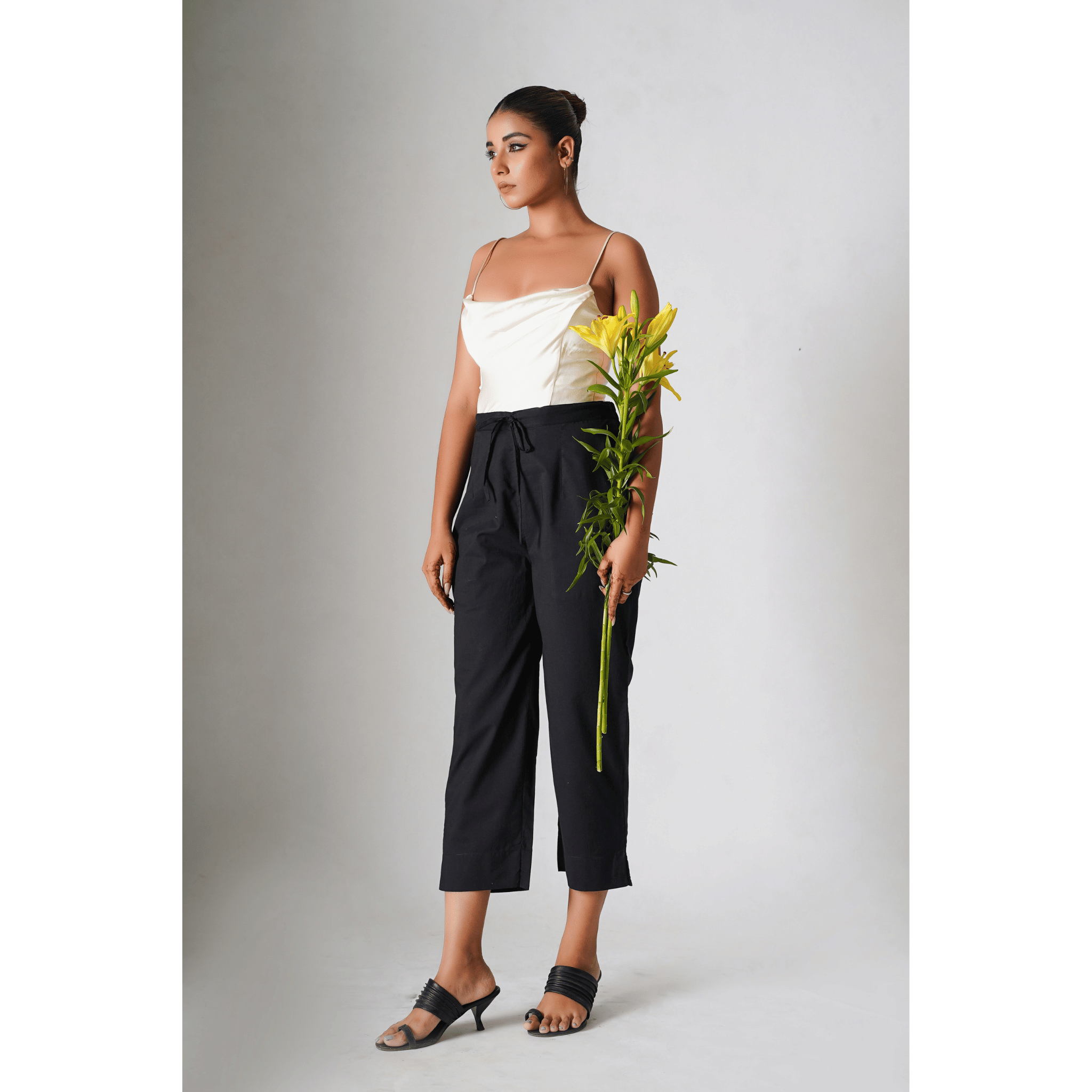 Classic Black Cotton Pants