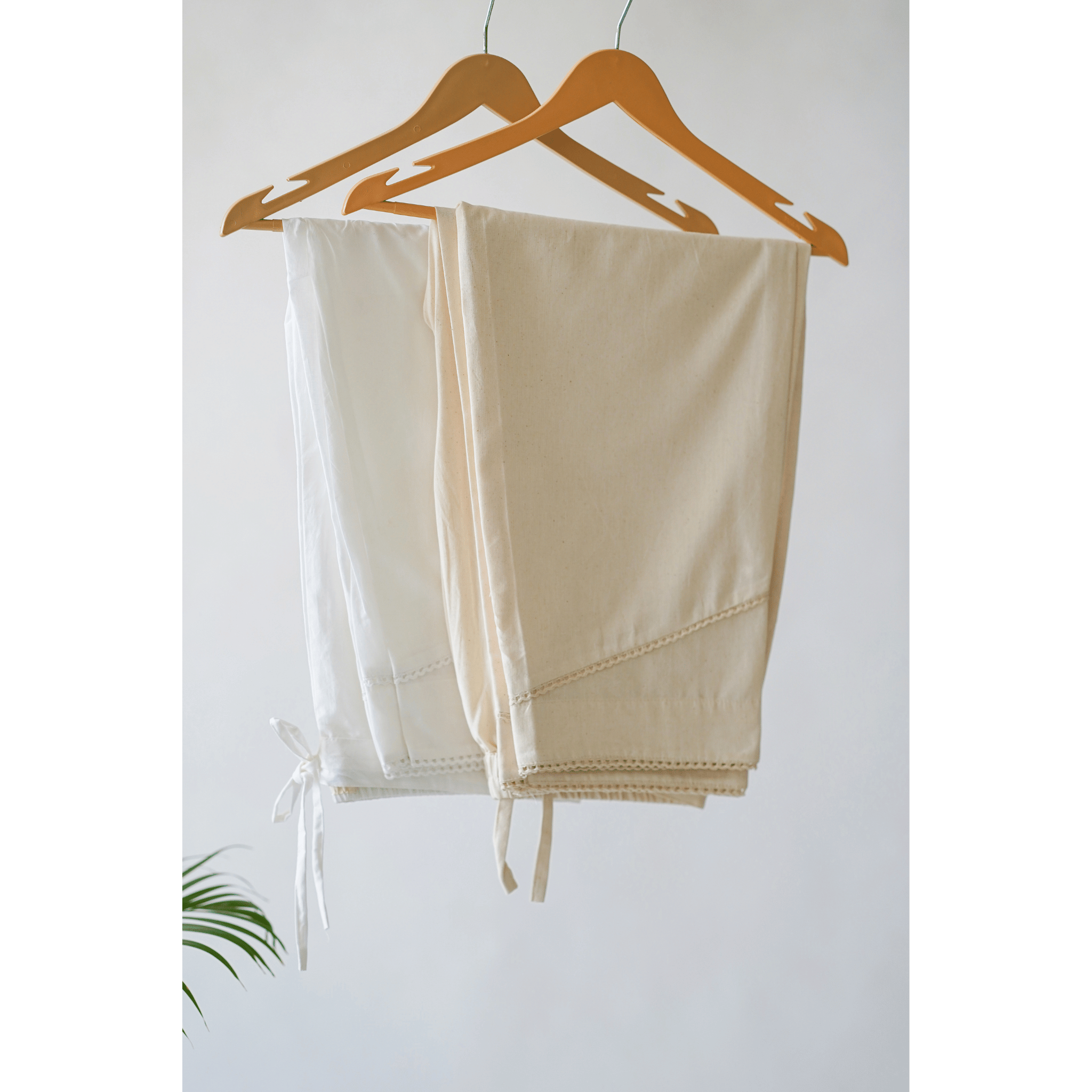 Ayanna Cotton Linen Beige Pants