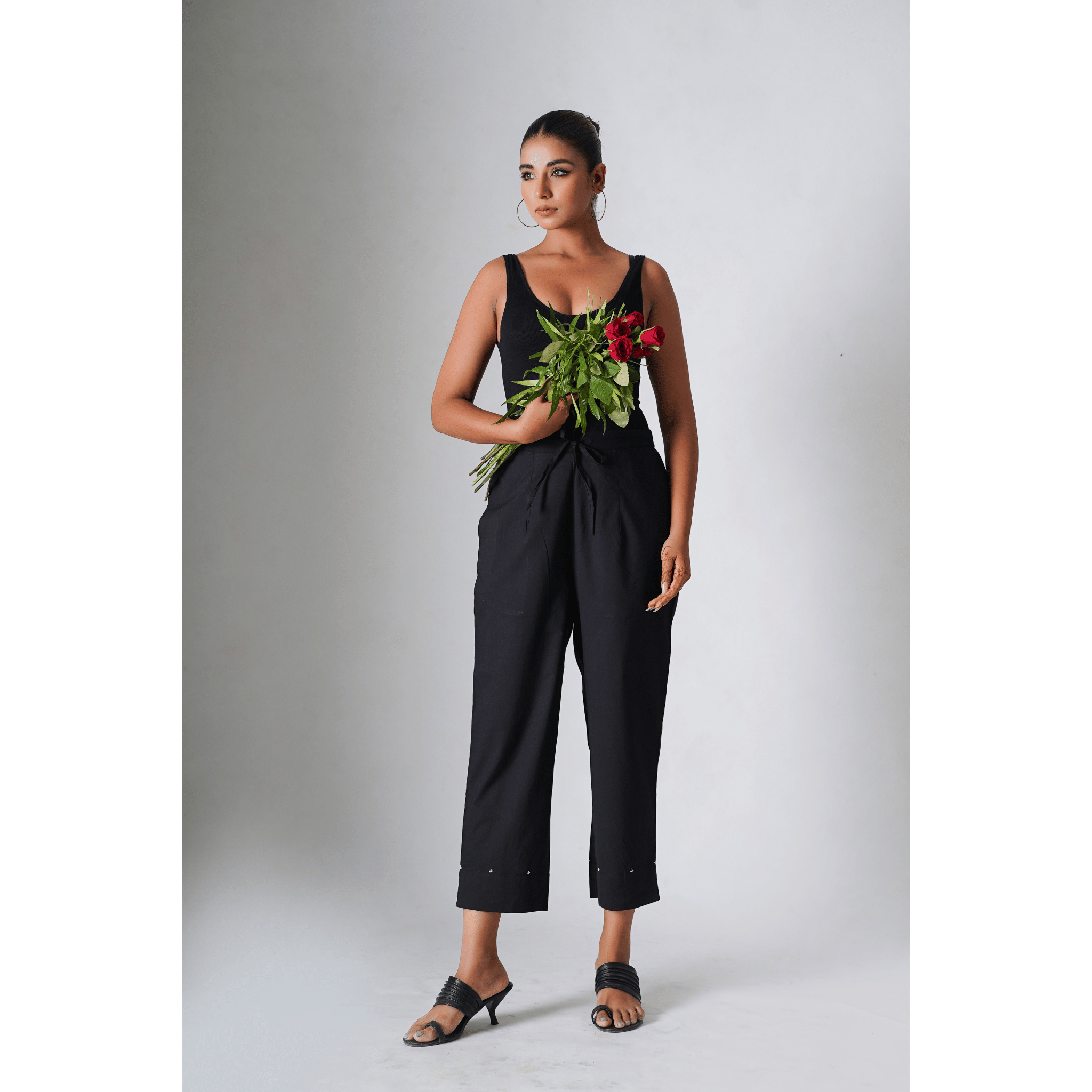 Black Viola Cotton Pants