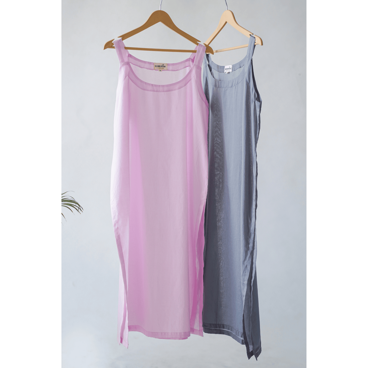 Combo offer - Pink and Grey Cotton Slips