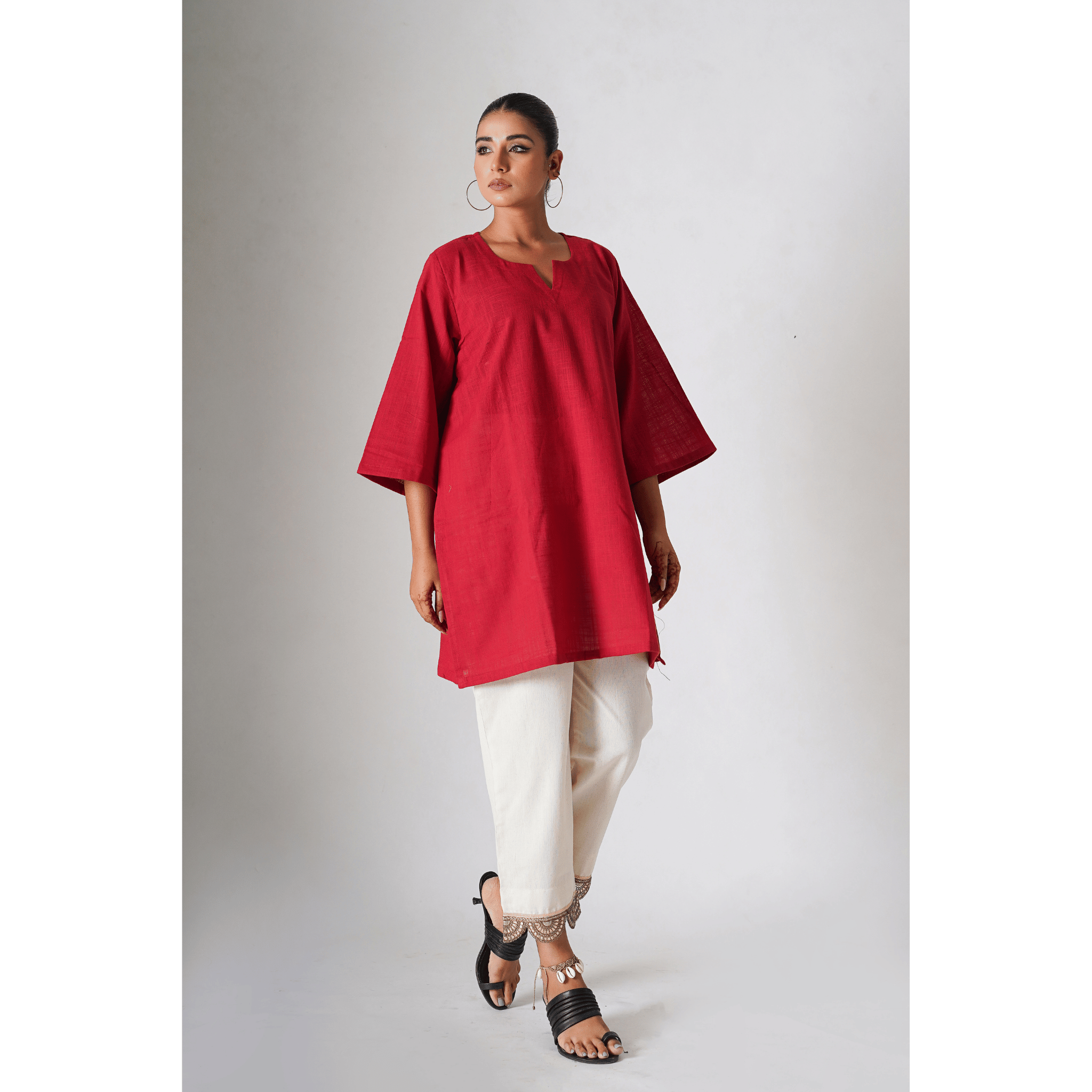 Boondi Cotton Linen Beige Pants