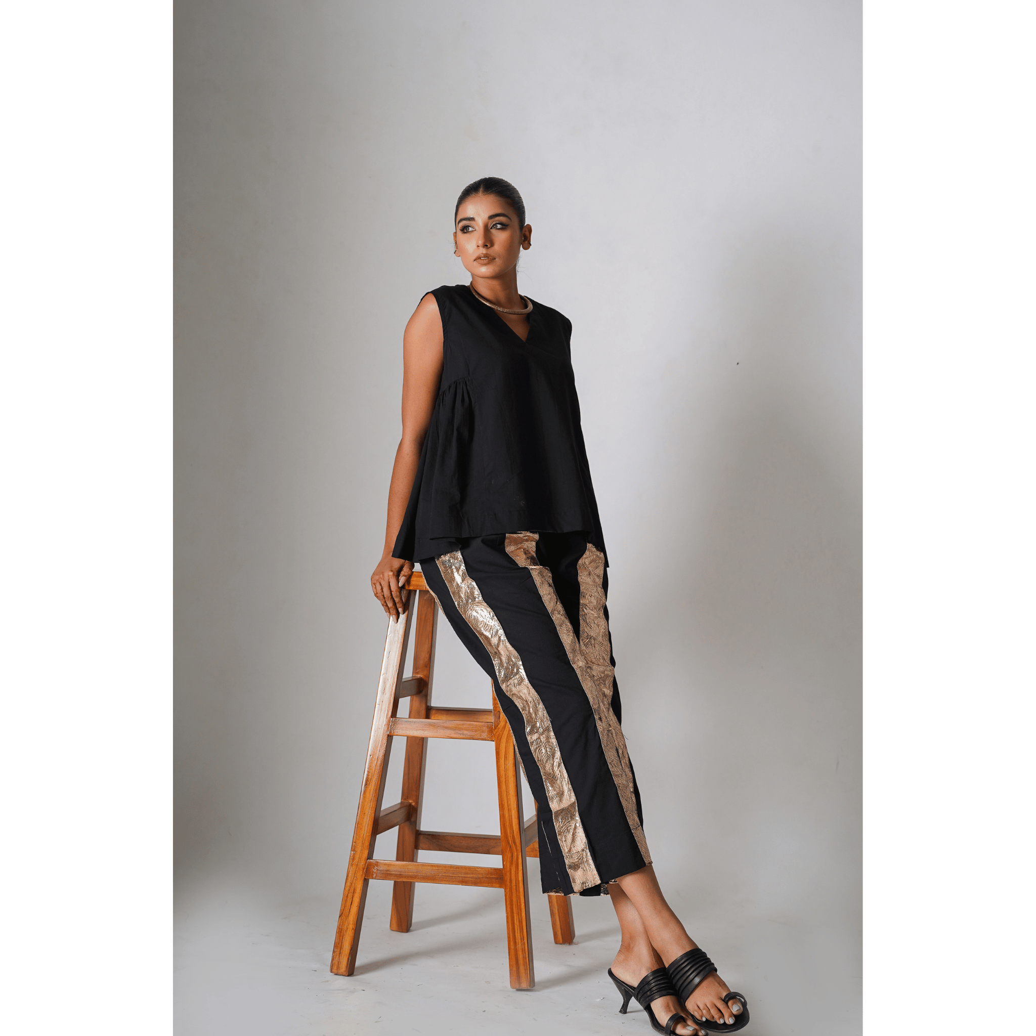 Gliterrati Dubai Black Cotton Pants