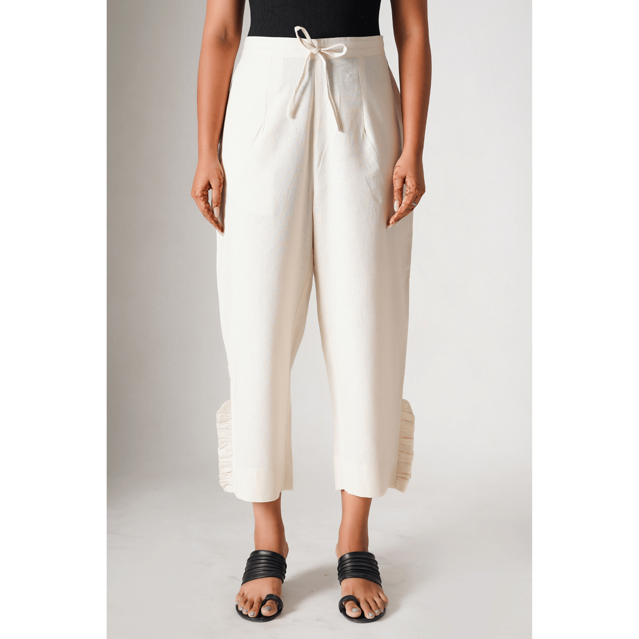 Daffodil Cotton- Linen Beige Pants