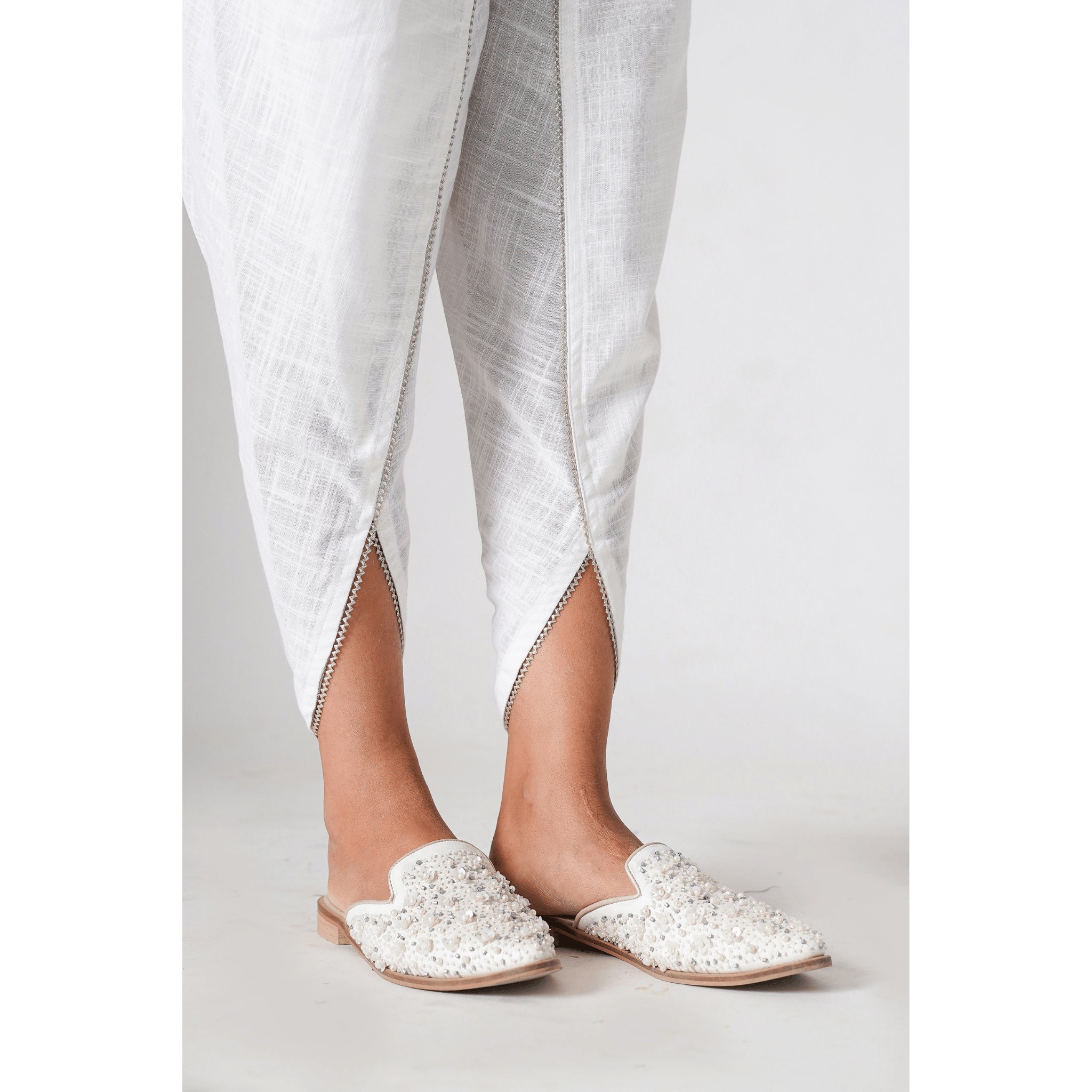 Orchid White Tulip Pants