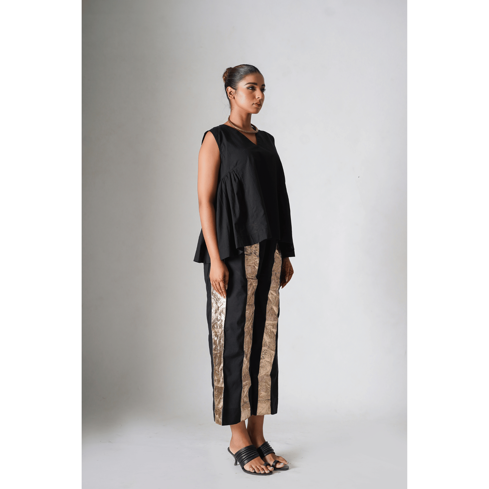 Gliterrati Dubai Black Cotton Pants