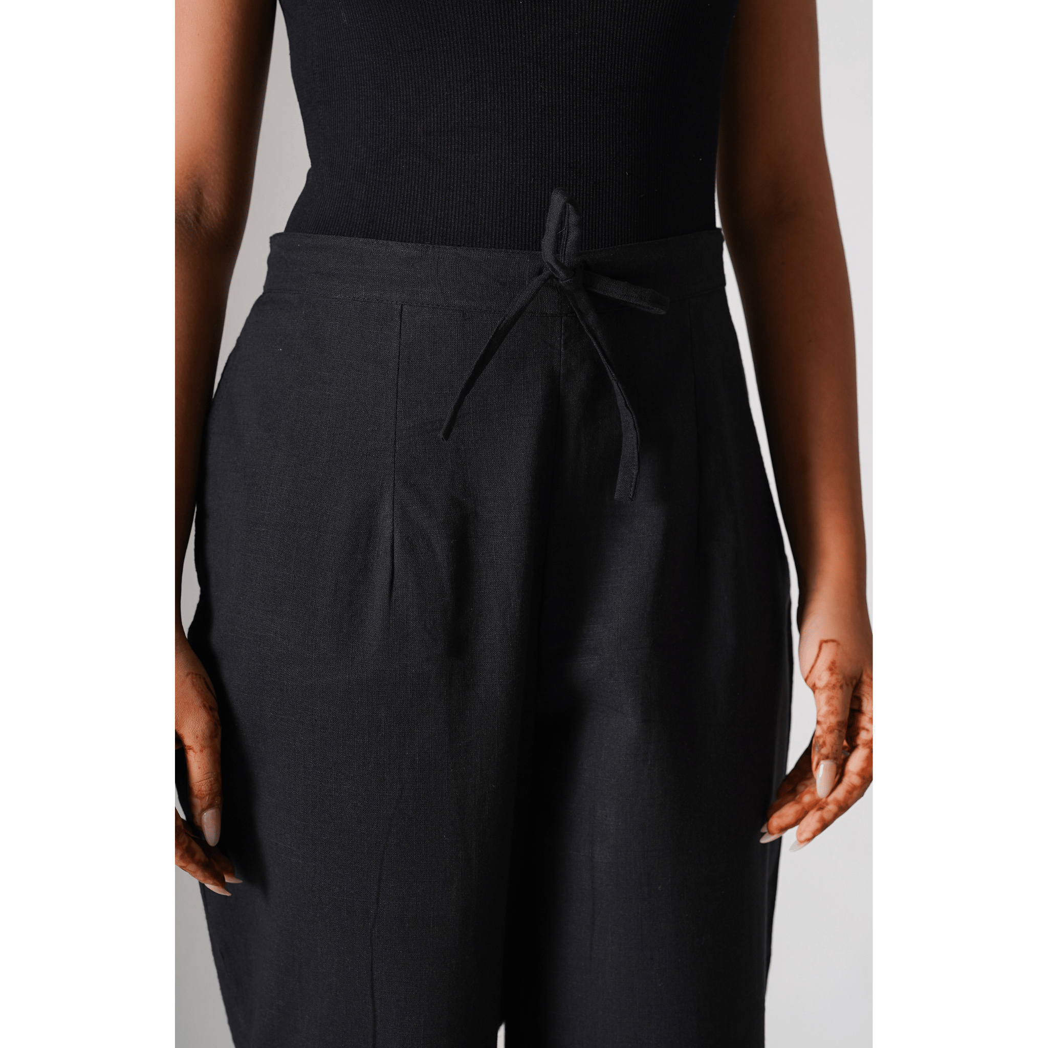 Northern Lights Black Cotton Pants