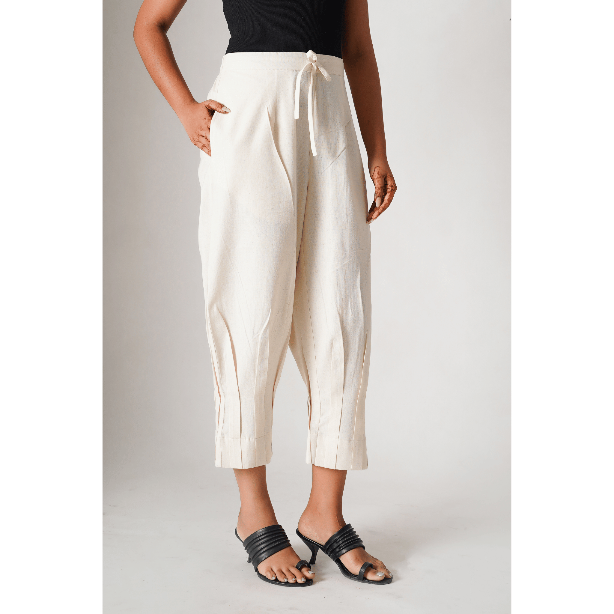 Caramel Cotton Linen -Beige Pants