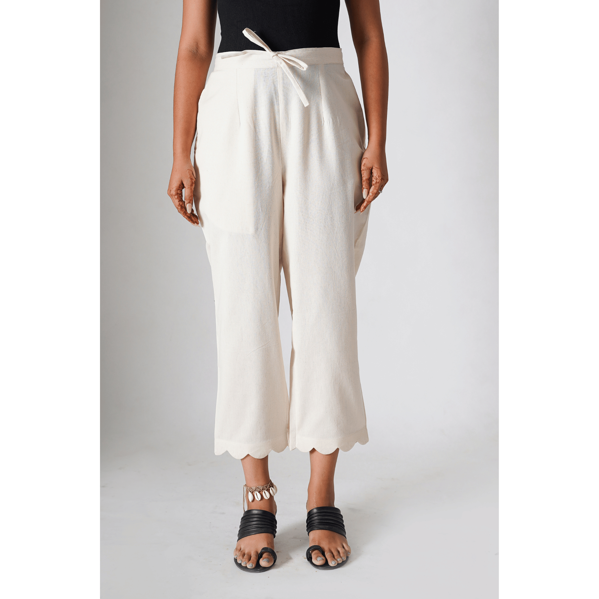 Pansy Cotton- Linen Beige Pants