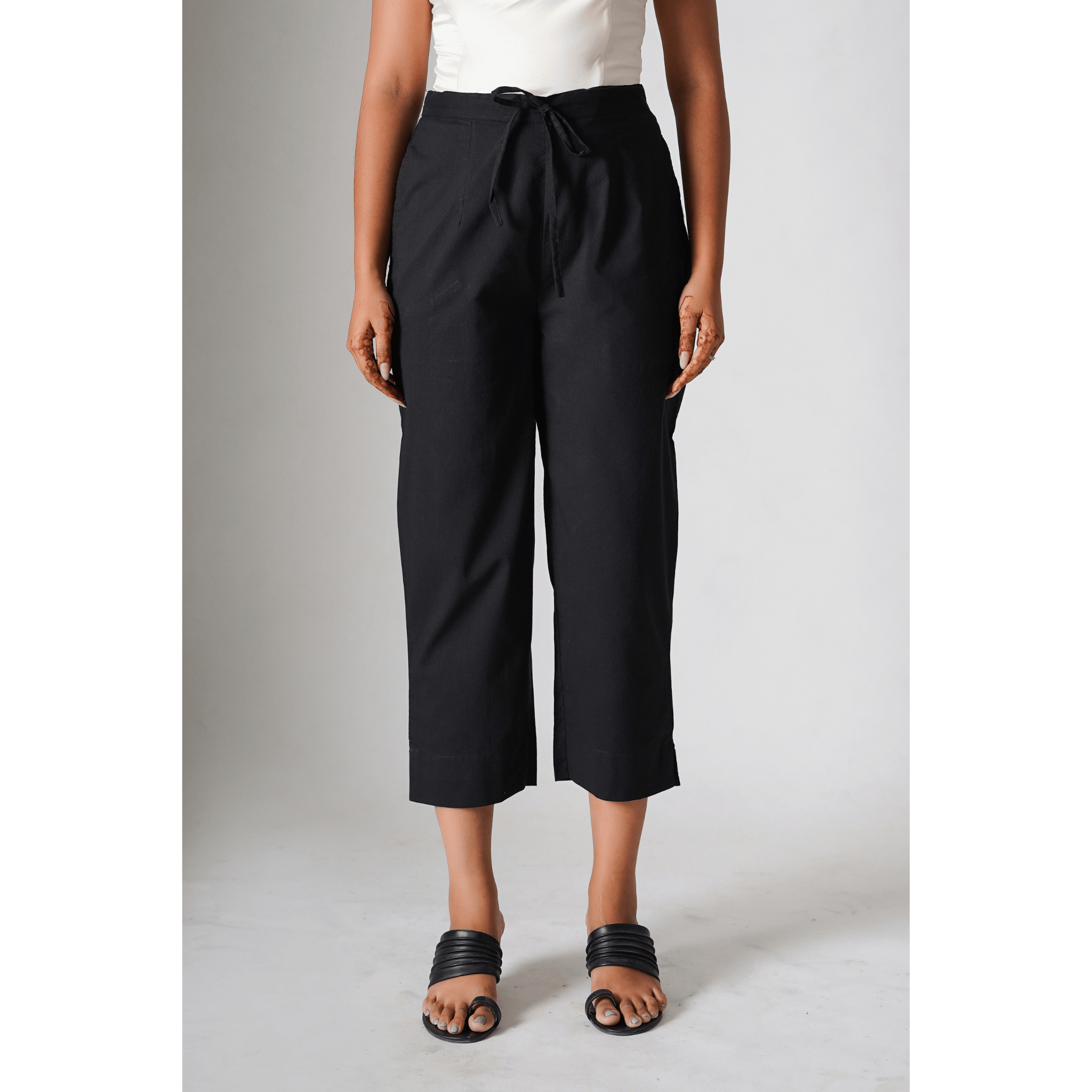 Classic Black Cotton Pants