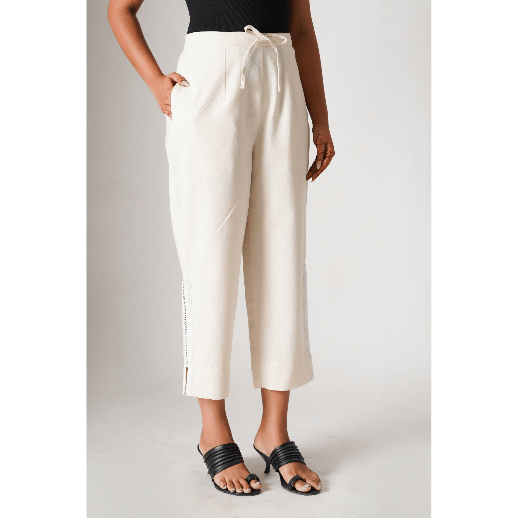 Ajmer Cotton Linen Beige Pants