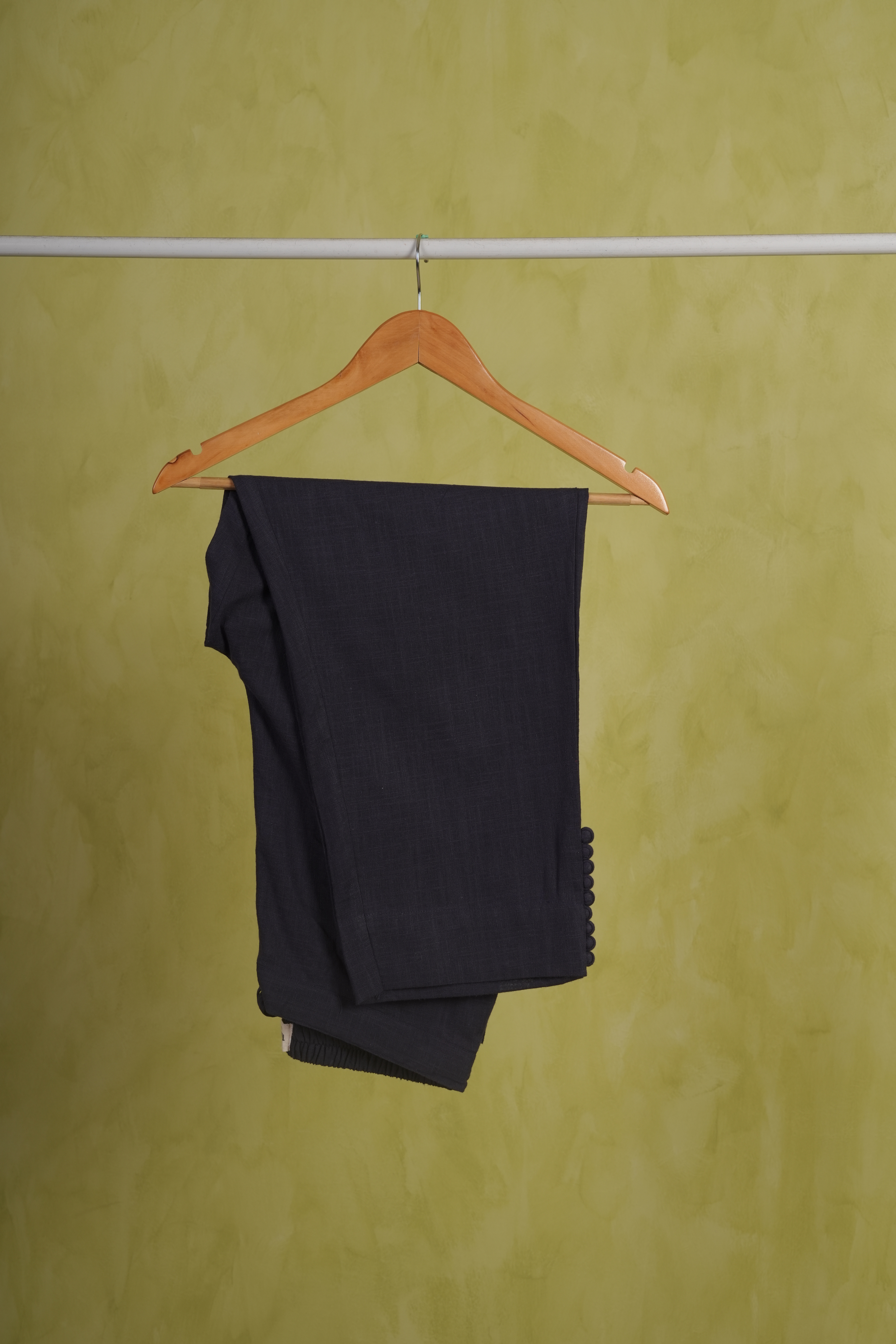 Indigo Cotton Slub Pants Pants