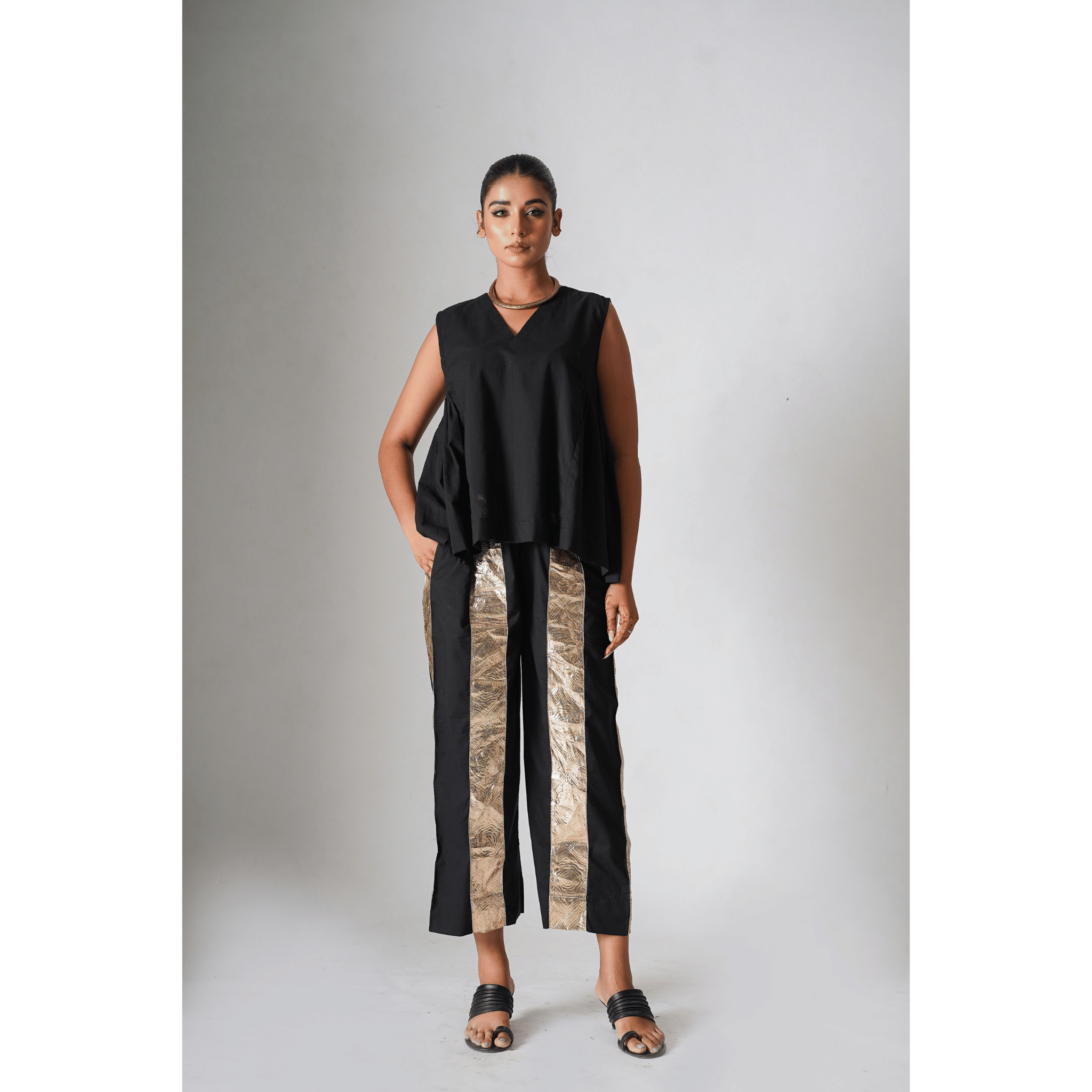 Gliterrati Dubai Black Cotton Pants