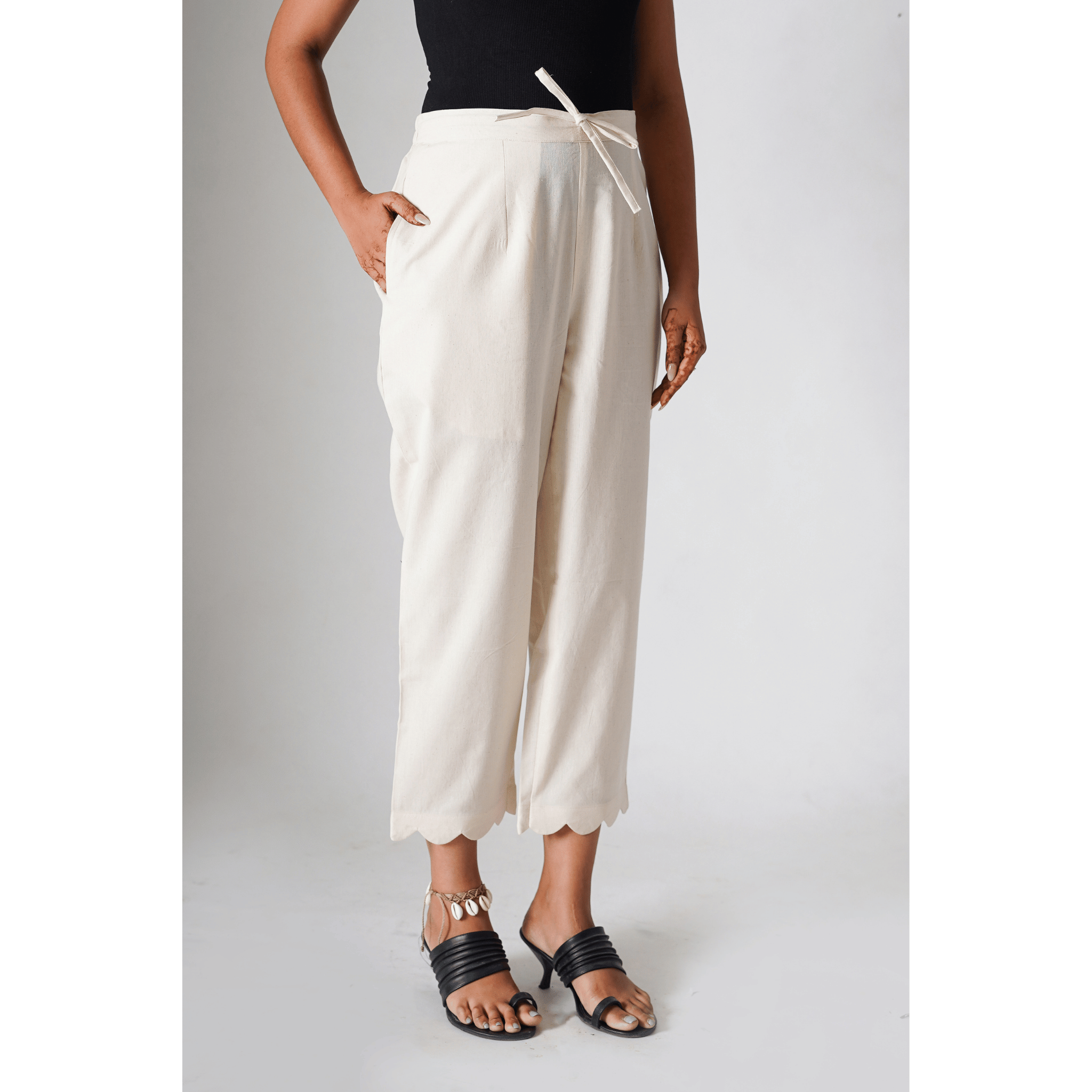 Pansy Cotton- Linen Beige Pants
