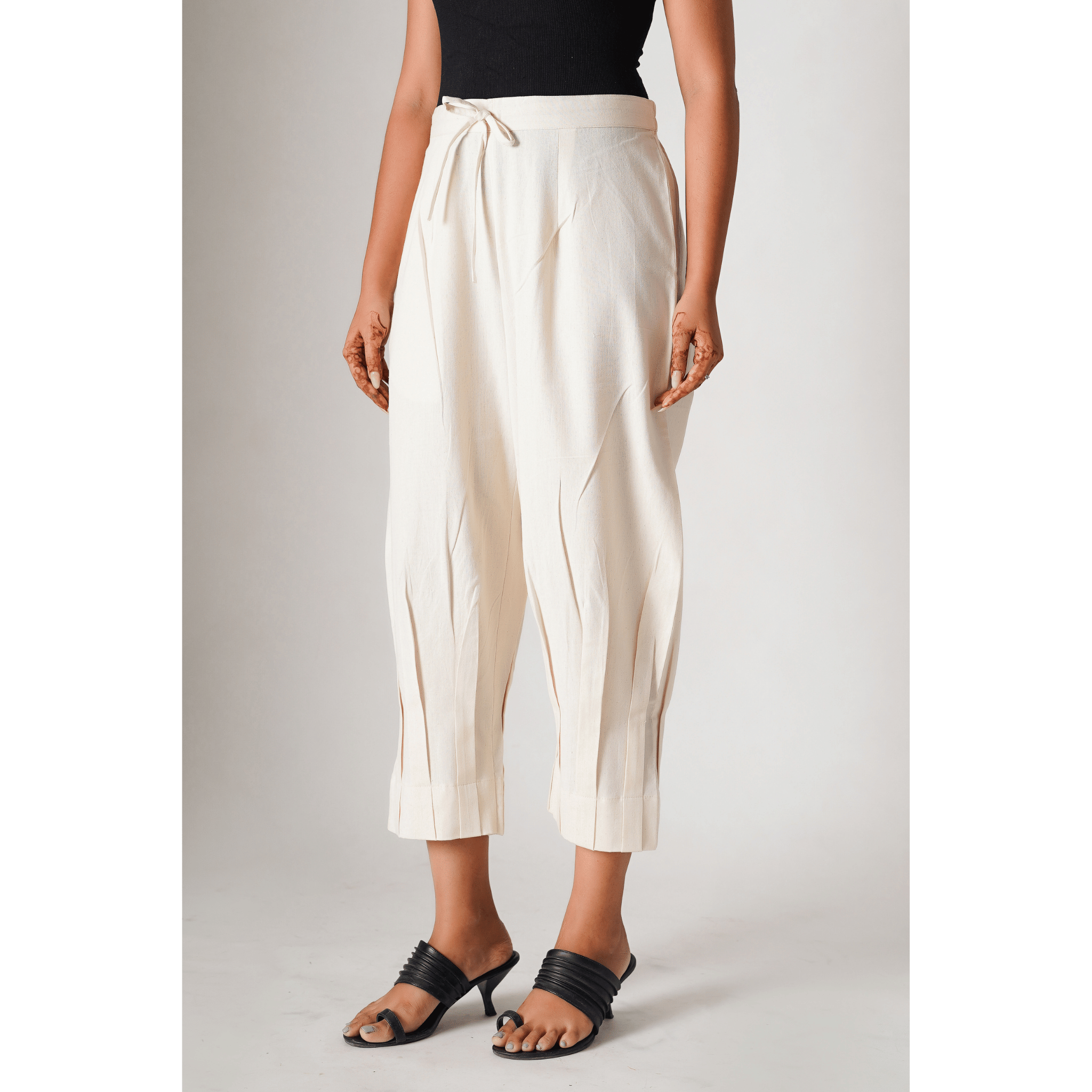 Caramel Cotton Linen -Beige Pants
