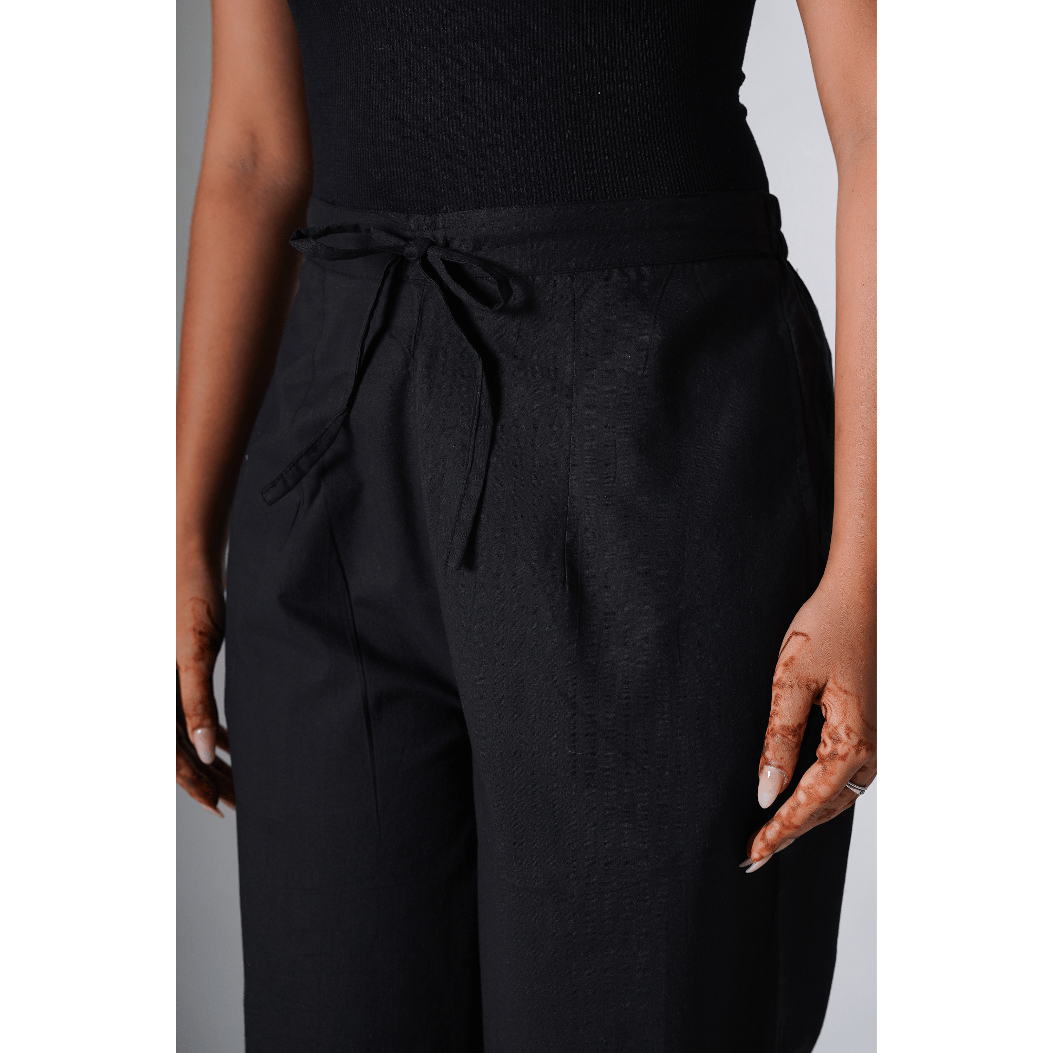 Black Viola Cotton Pants