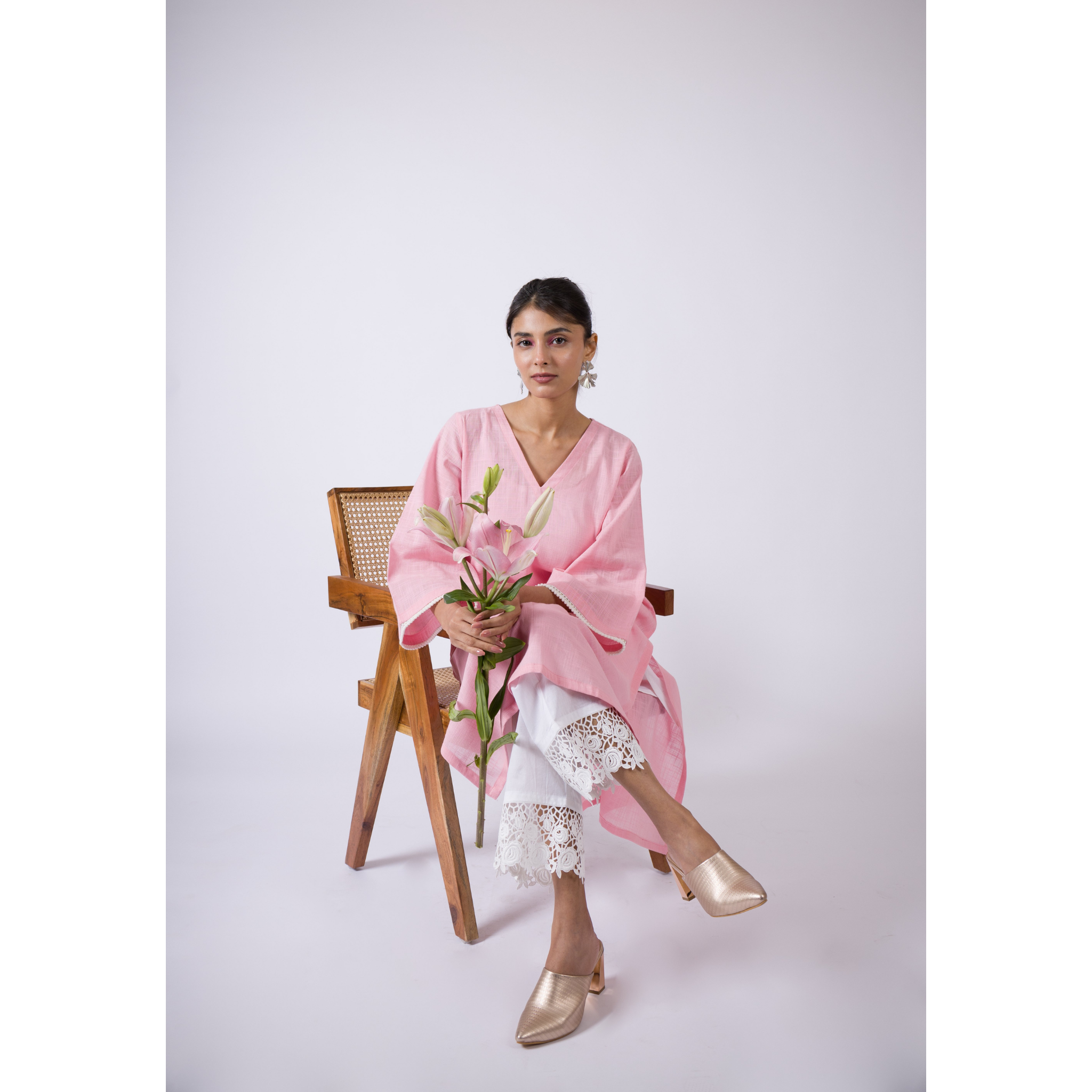 Snowdrop - White Cotton Lace Pants