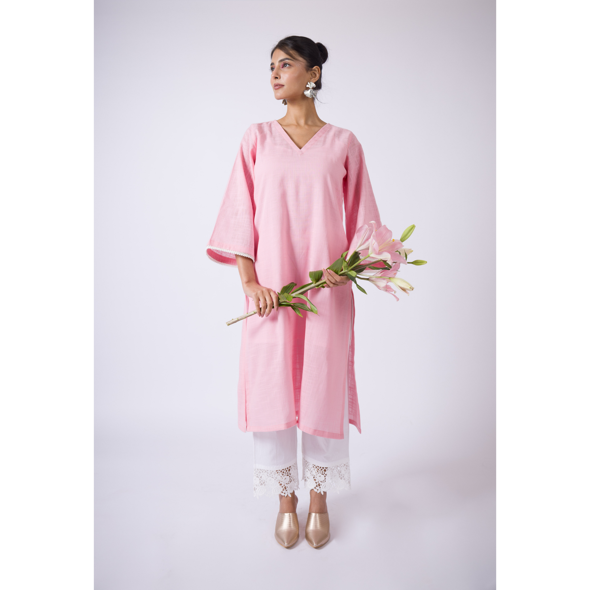 Snowdrop - White Cotton Lace Pants