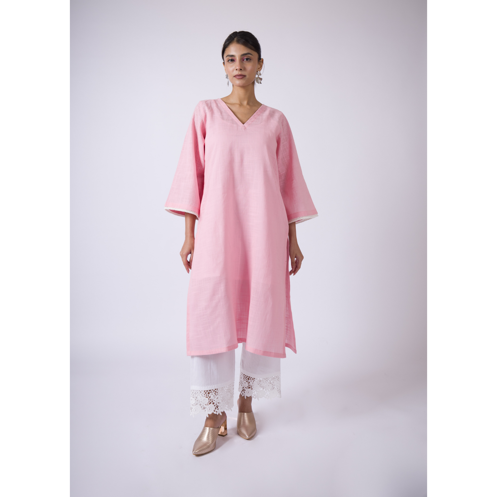 Snowdrop - White Cotton Lace Pants