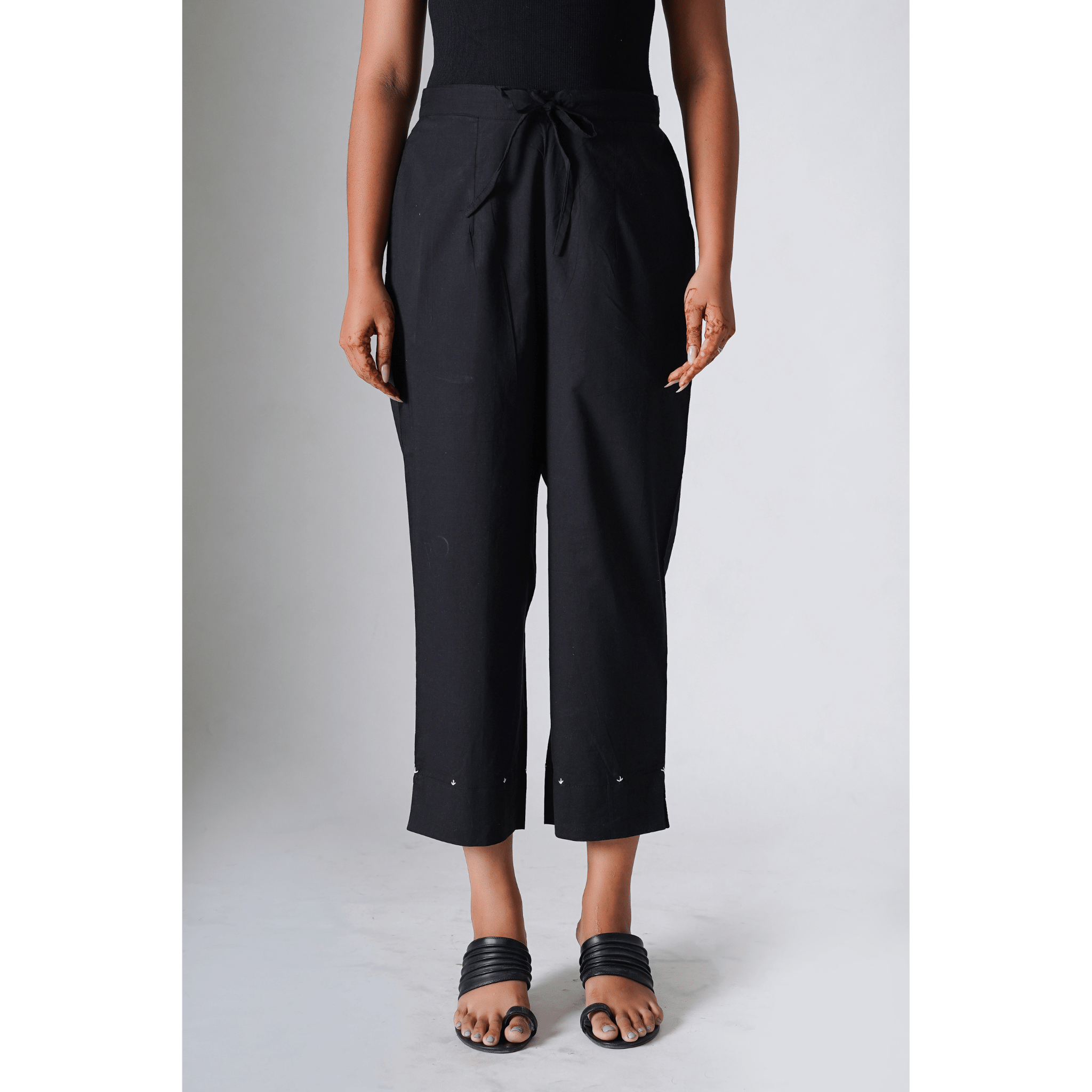 Black Viola Cotton Pants