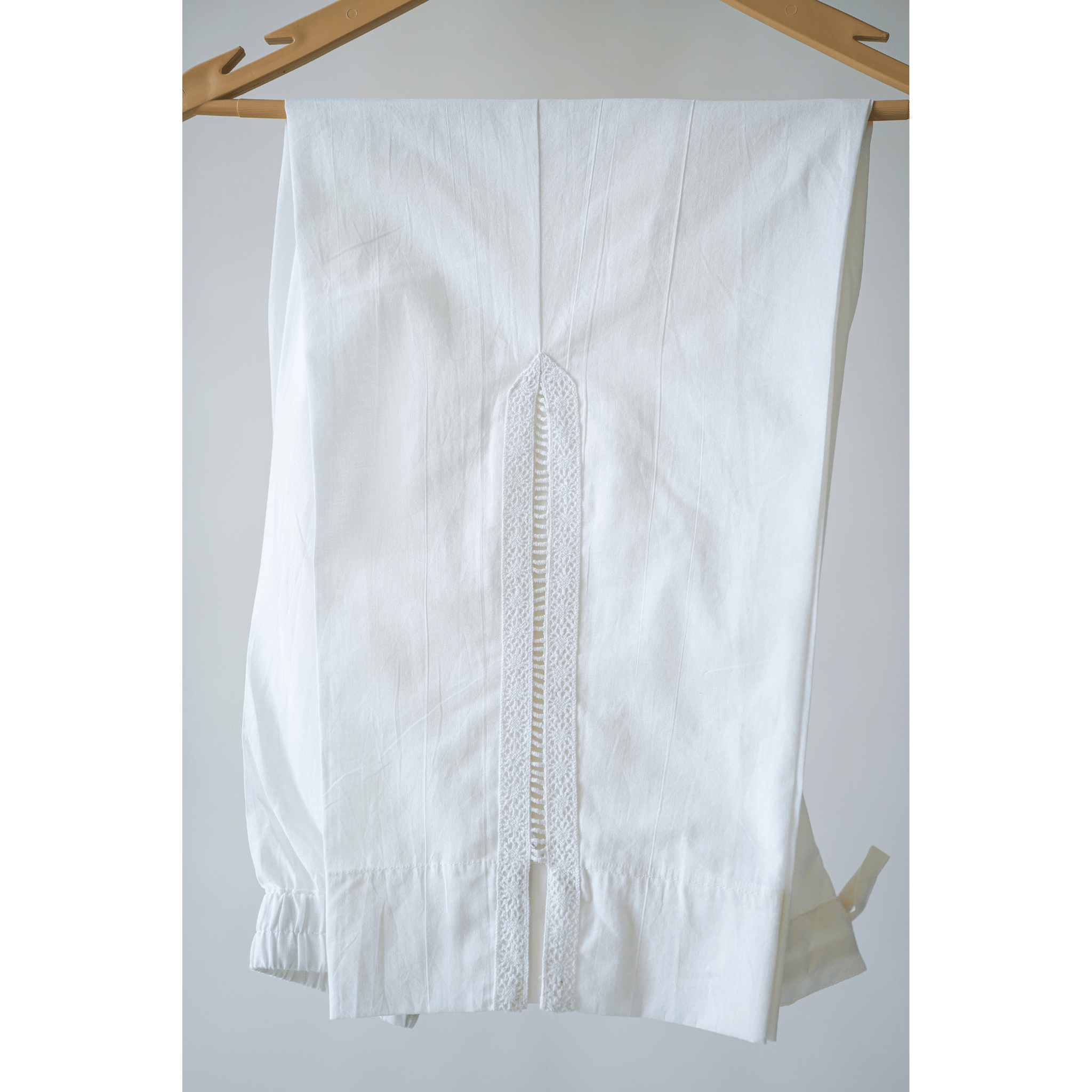 Hydrangea White Cotton Pants