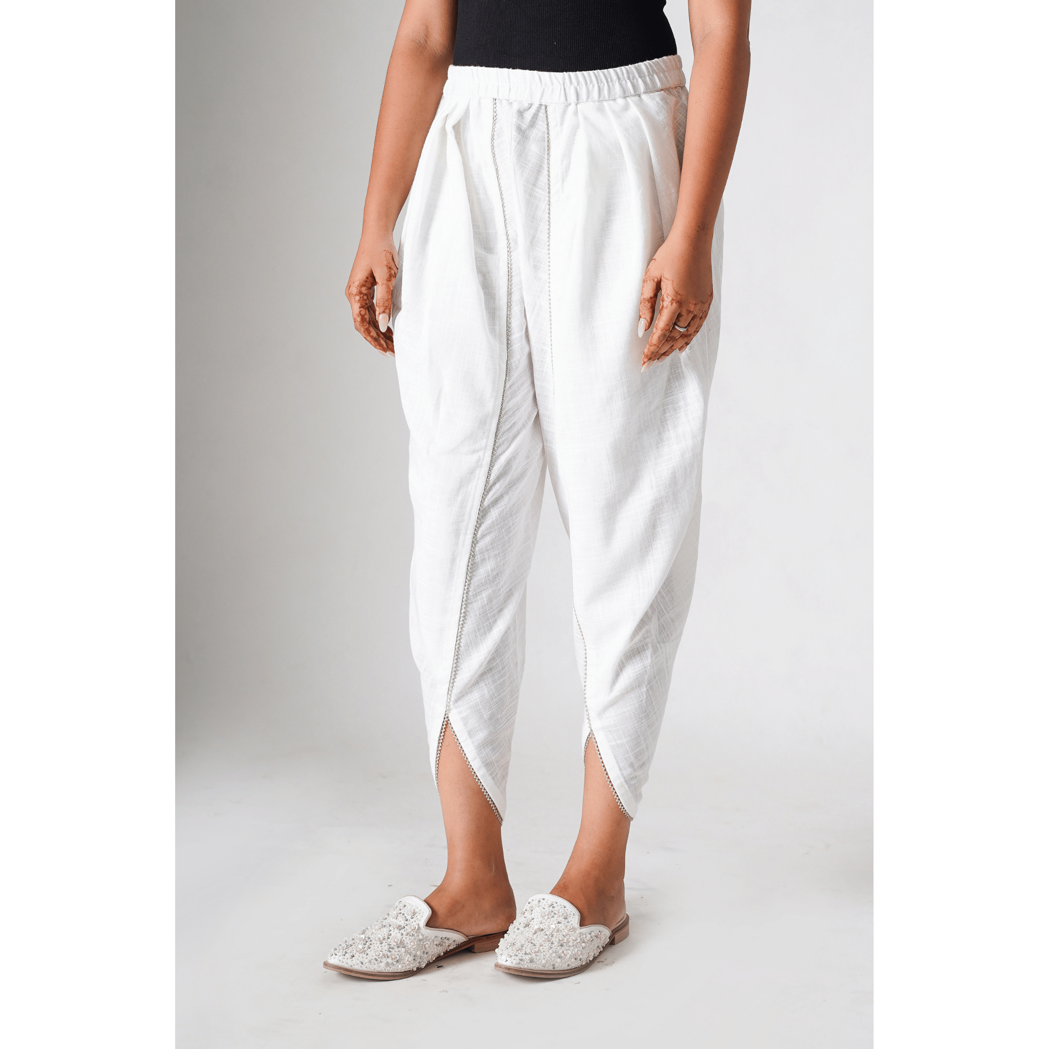 Orchid White Tulip Pants