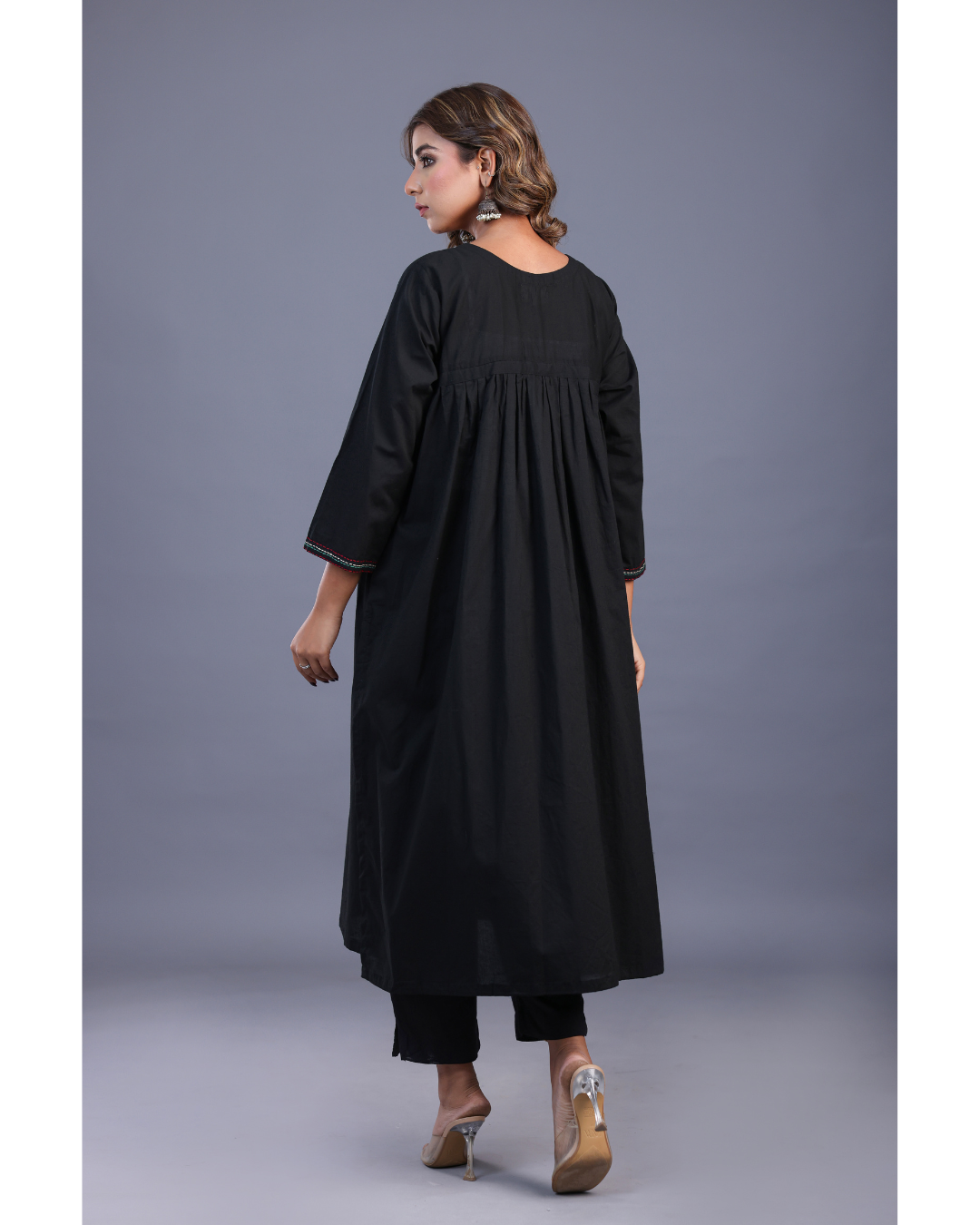 '' Alif-Laila '' Black cotton suit set