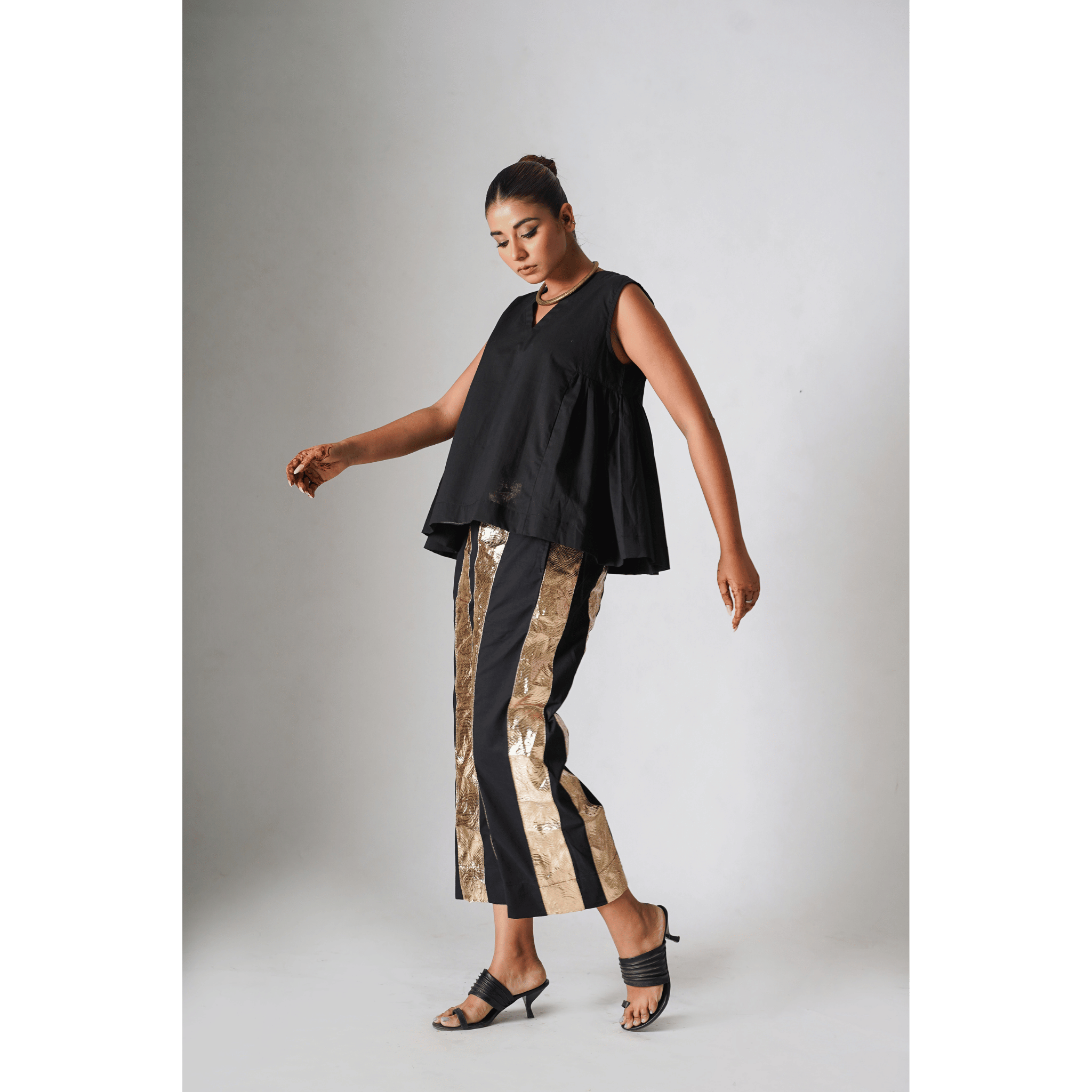 Gliterrati Dubai Black Cotton Pants