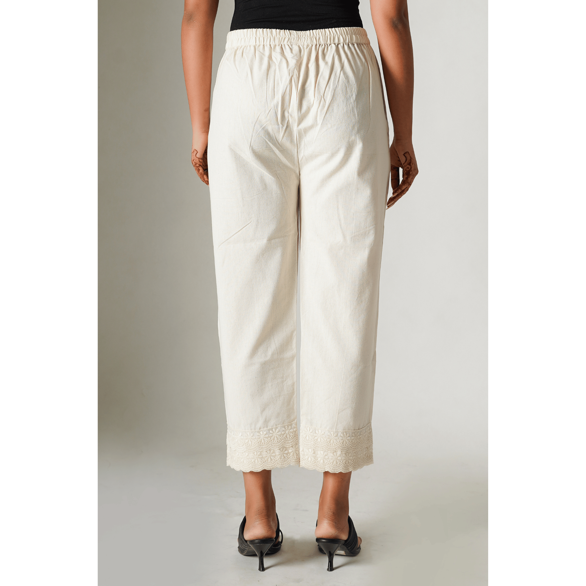 Marigold Cotton- Linen Beige Pants