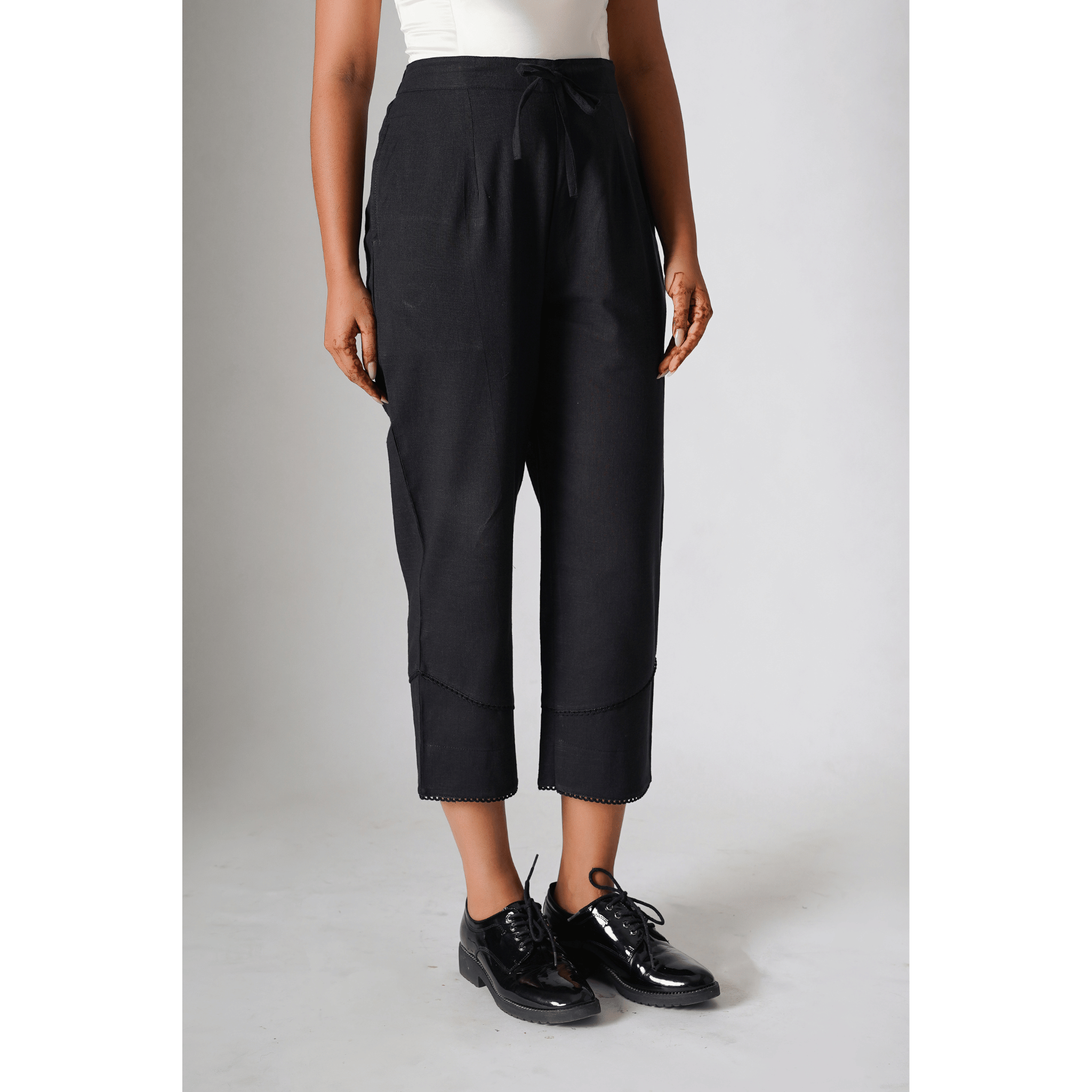 Sahara Black Cotton Pants