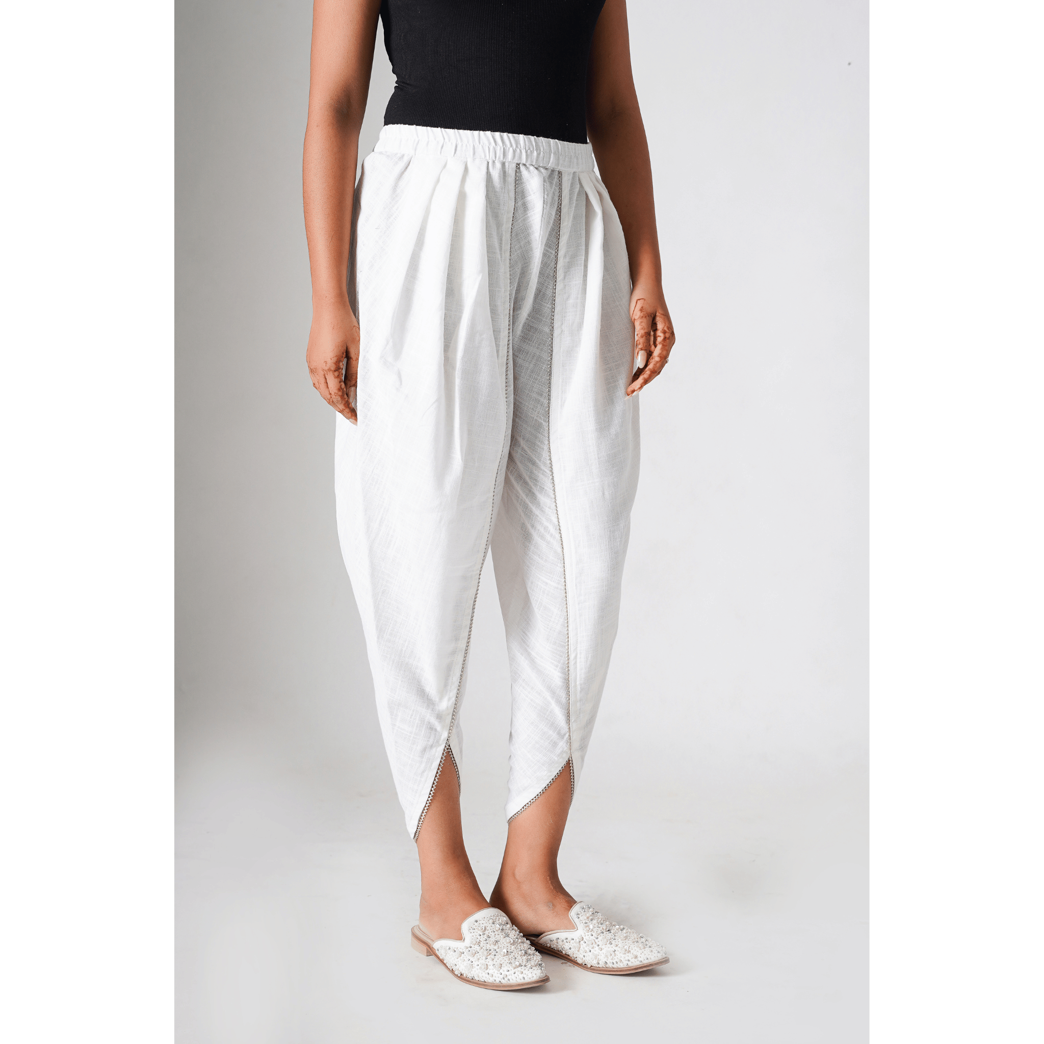 Orchid White Tulip Pants