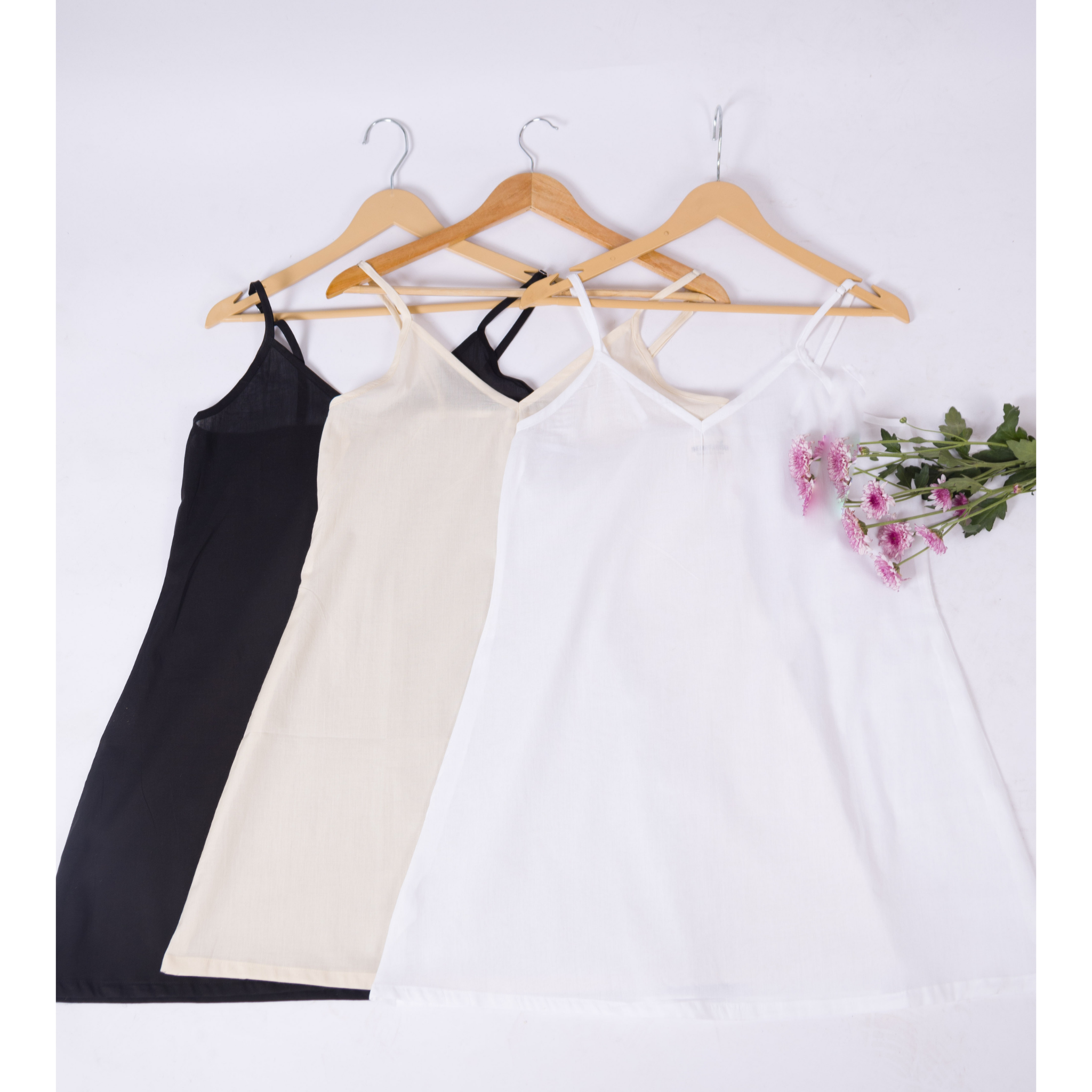 A-Line White Cotton Slip for Dresses & A-line Dresses