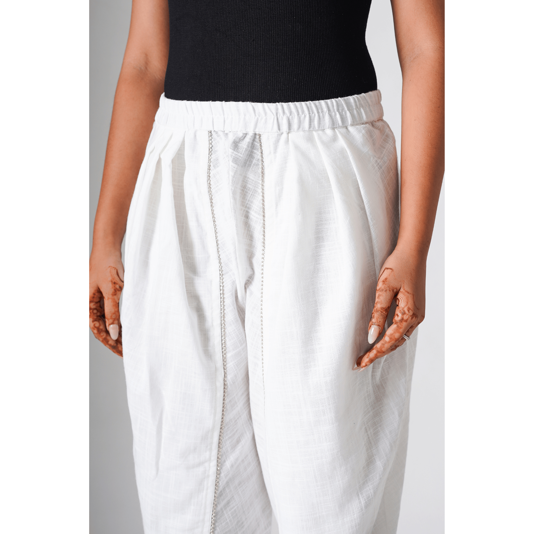 Orchid White Tulip Pants