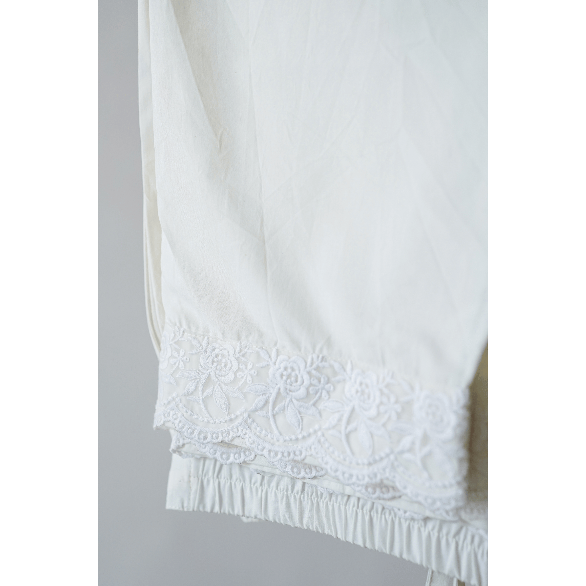 Rosa White Cotton Pants