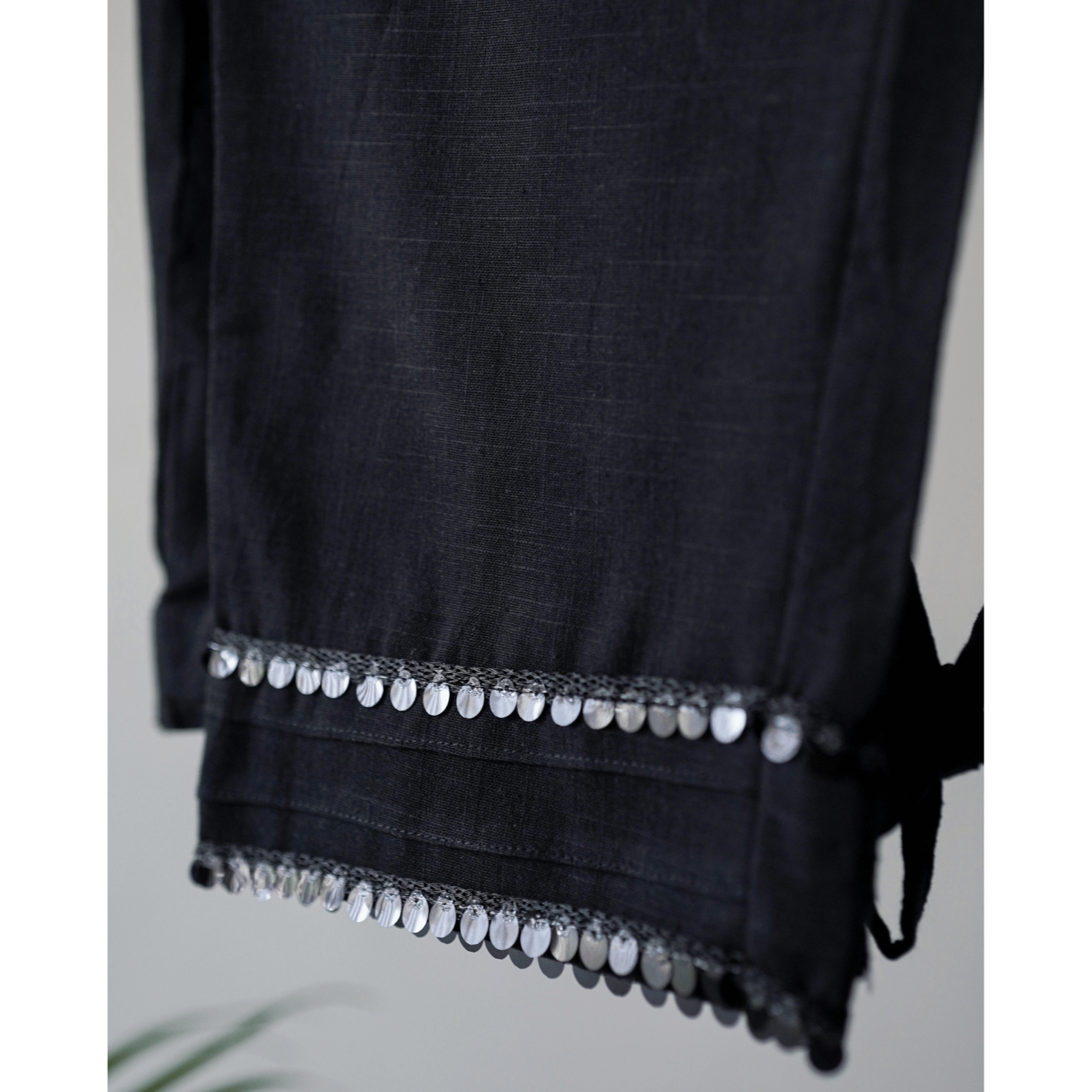 Northern Lights Black Cotton Pants